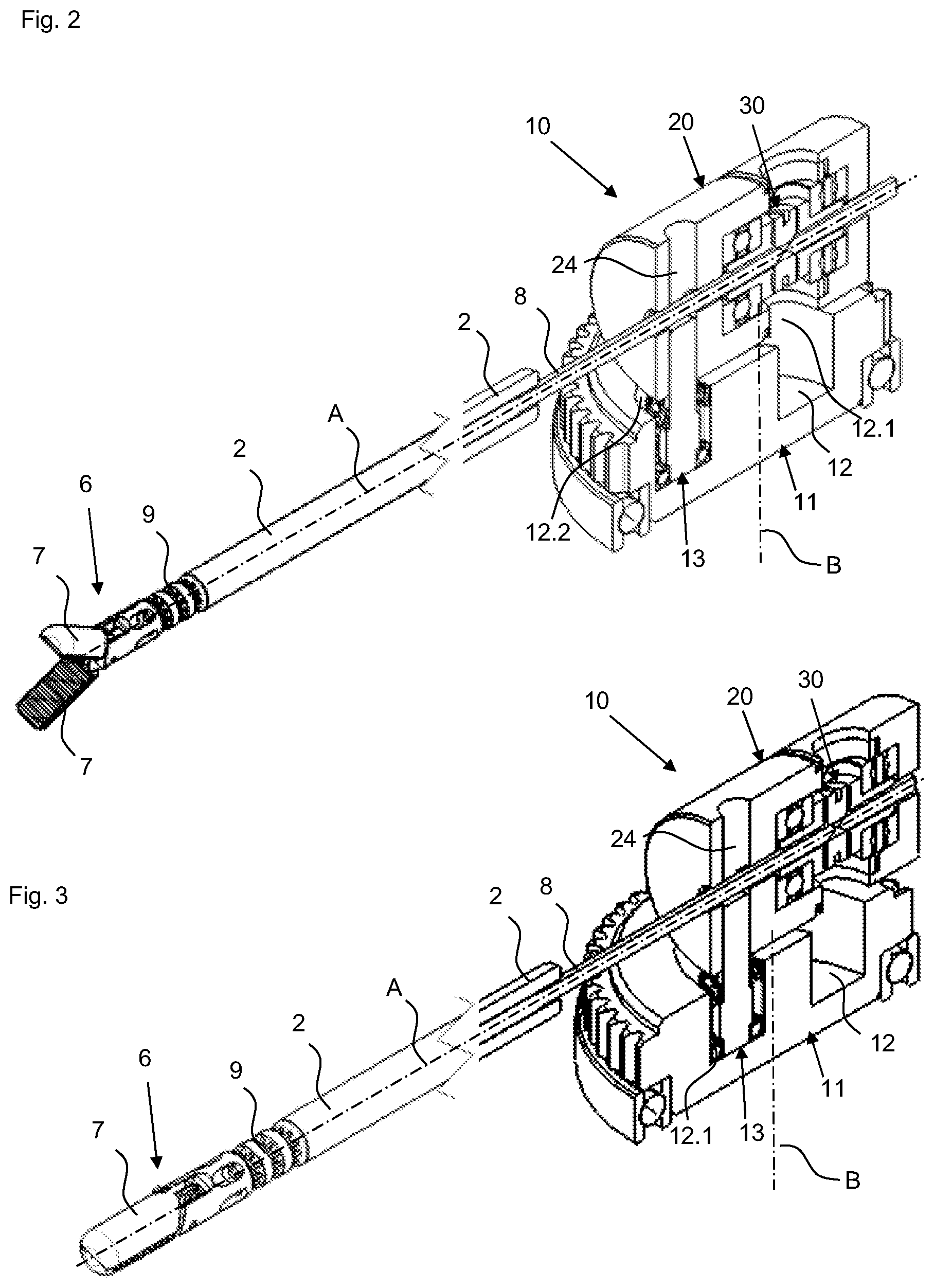 Patent US12569267 Figure 2 – Surgical instrument and actuation device therefor