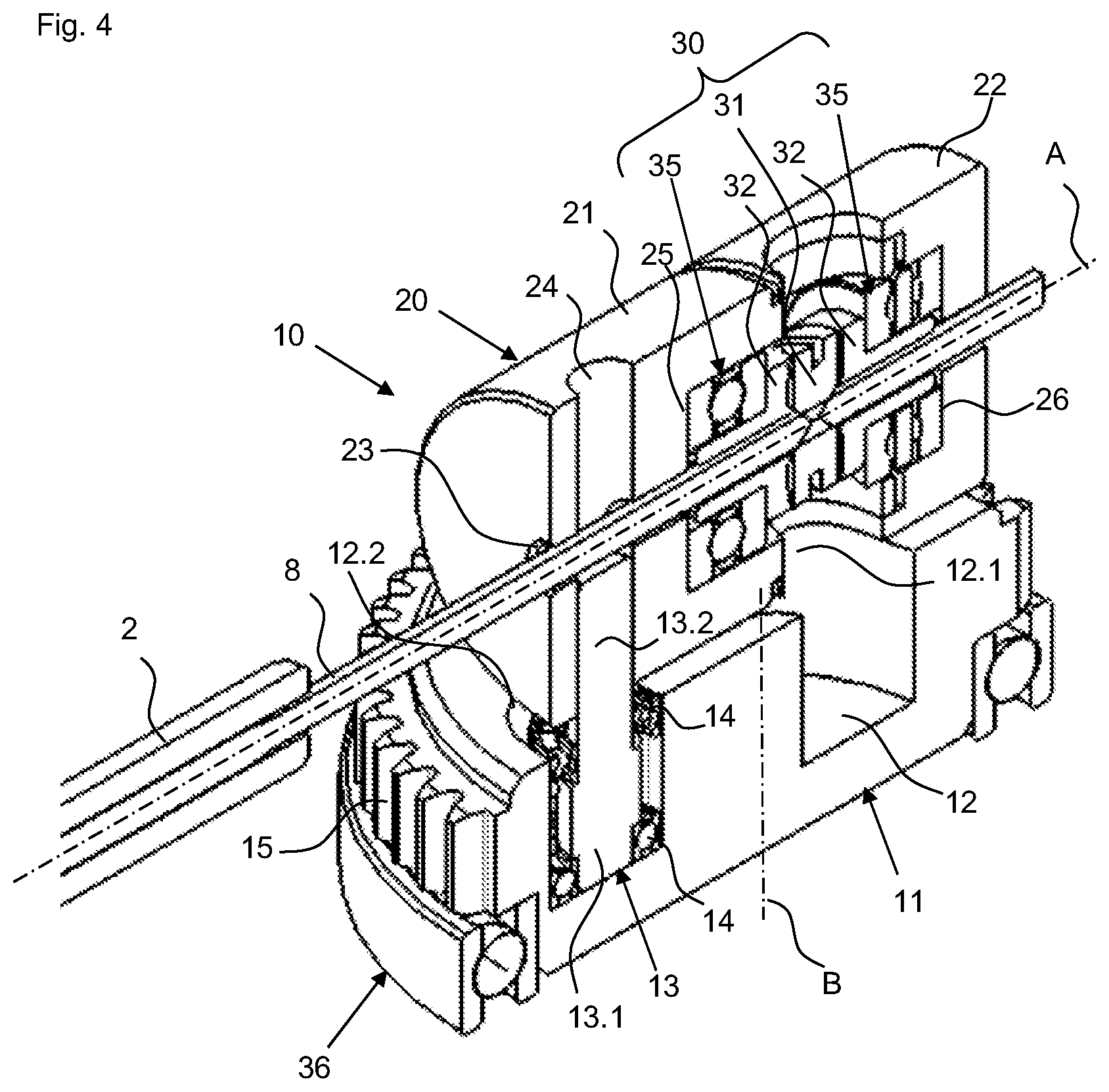 Patent US12569267 Figure 3 – Surgical instrument and actuation device therefor