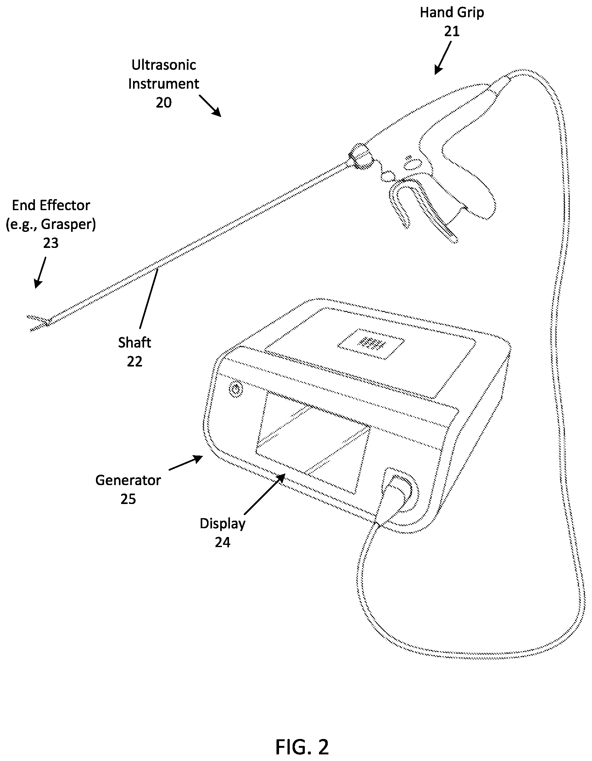 Patent US12569270 Figure 2 – Method and system for estimating temperature of an end effector of an ultrasonic instrument