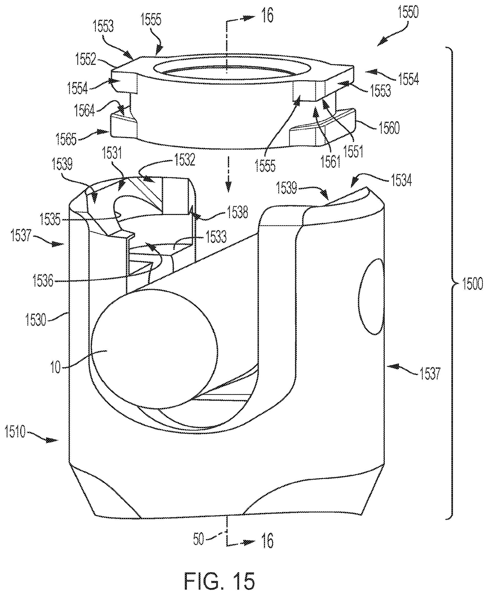 Patent US12569279 Figure 9 – Pop-on-cap assemblies having opposing splay-resisting features and generally reactangular opposing rotation-preventing/rotation-resisting features for spinal surgery