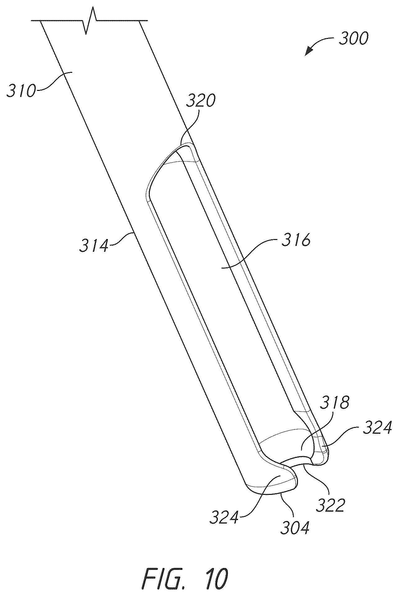 Patent US12569281 Figure 10 – Bone tie and bone tie inserter