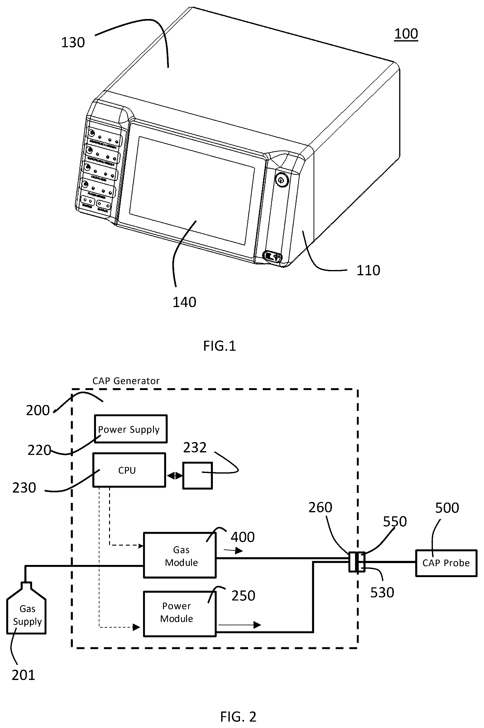 Patent US12569288 Figure 1 – System and method for operating a touchscreen in an electrosurgical generator