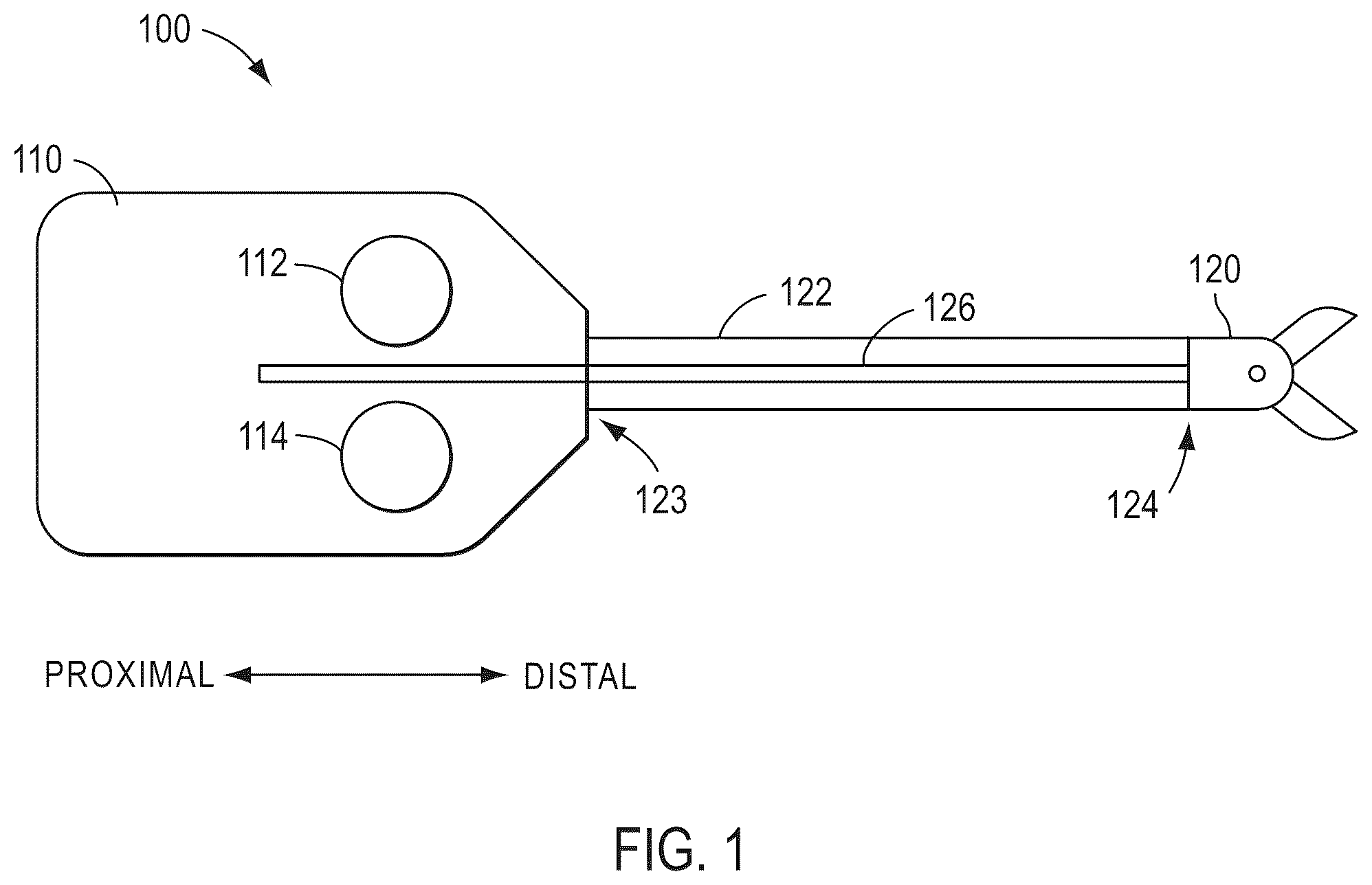 Patent US12569292 Figure 1 – Surgical instrument with electrical connection, and related devices, systems, and methods