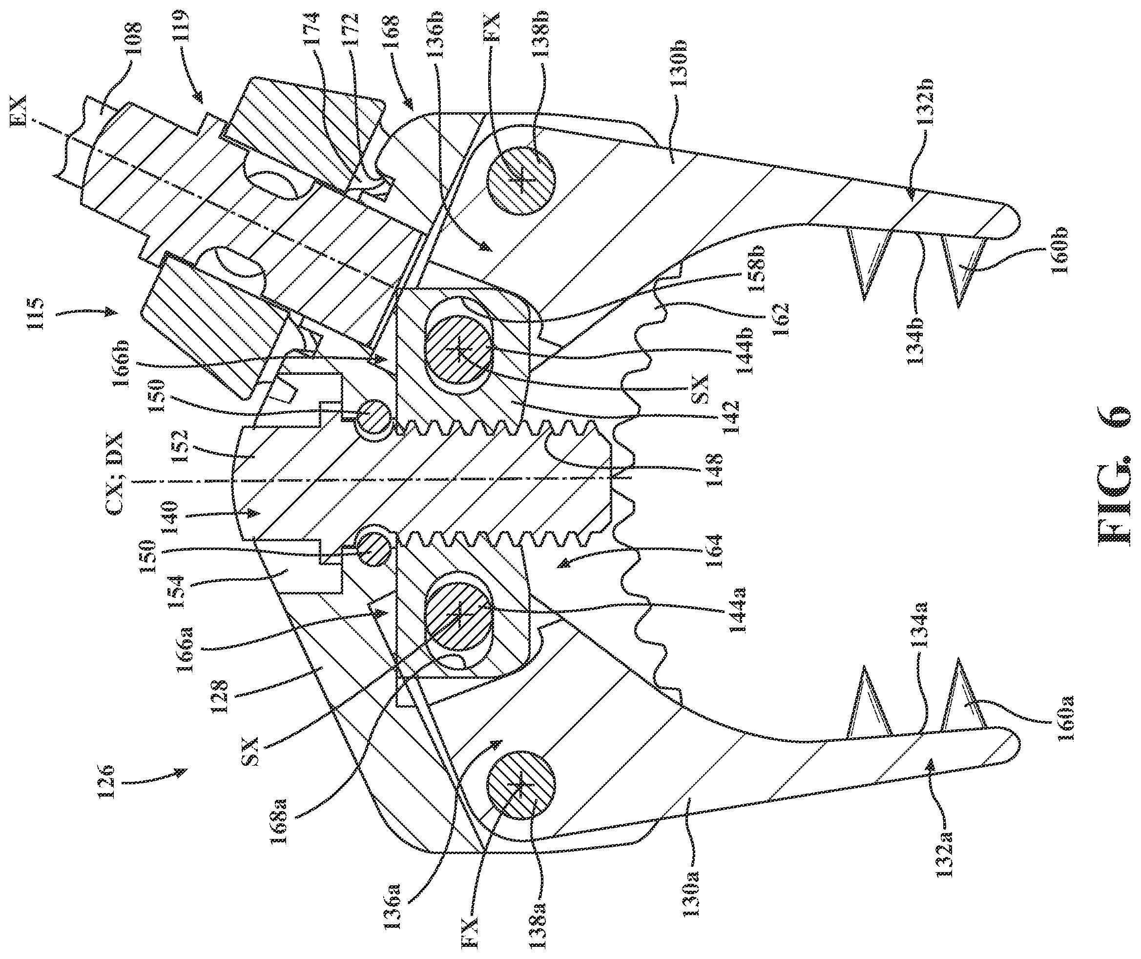Patent US12569302 Figure 5 – Surgical clamp assembly for fixing a navigation tracker to a portion of bone