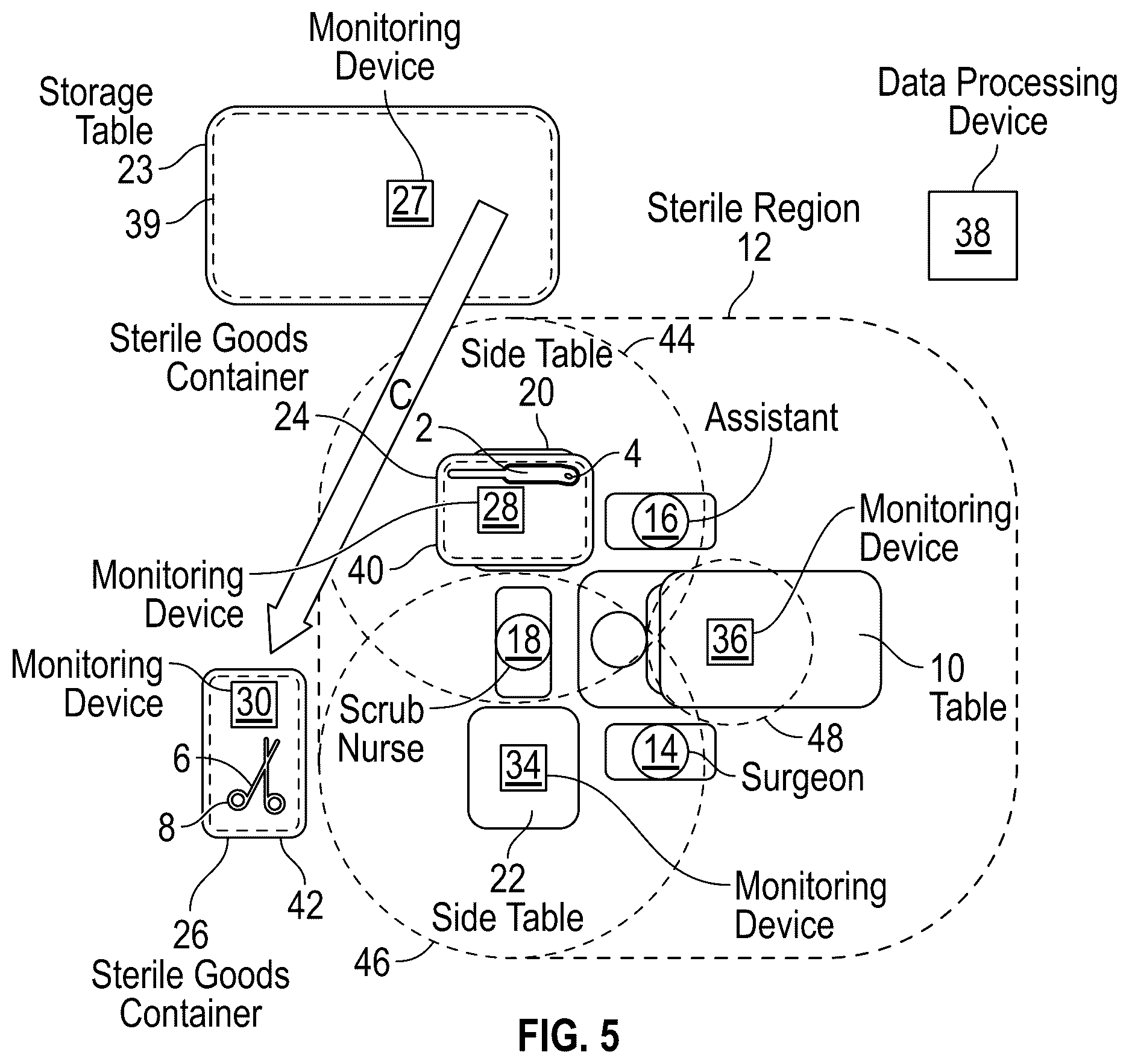 Patent US12569303 Figure 4 – System and method for monitoring at least one medical device
