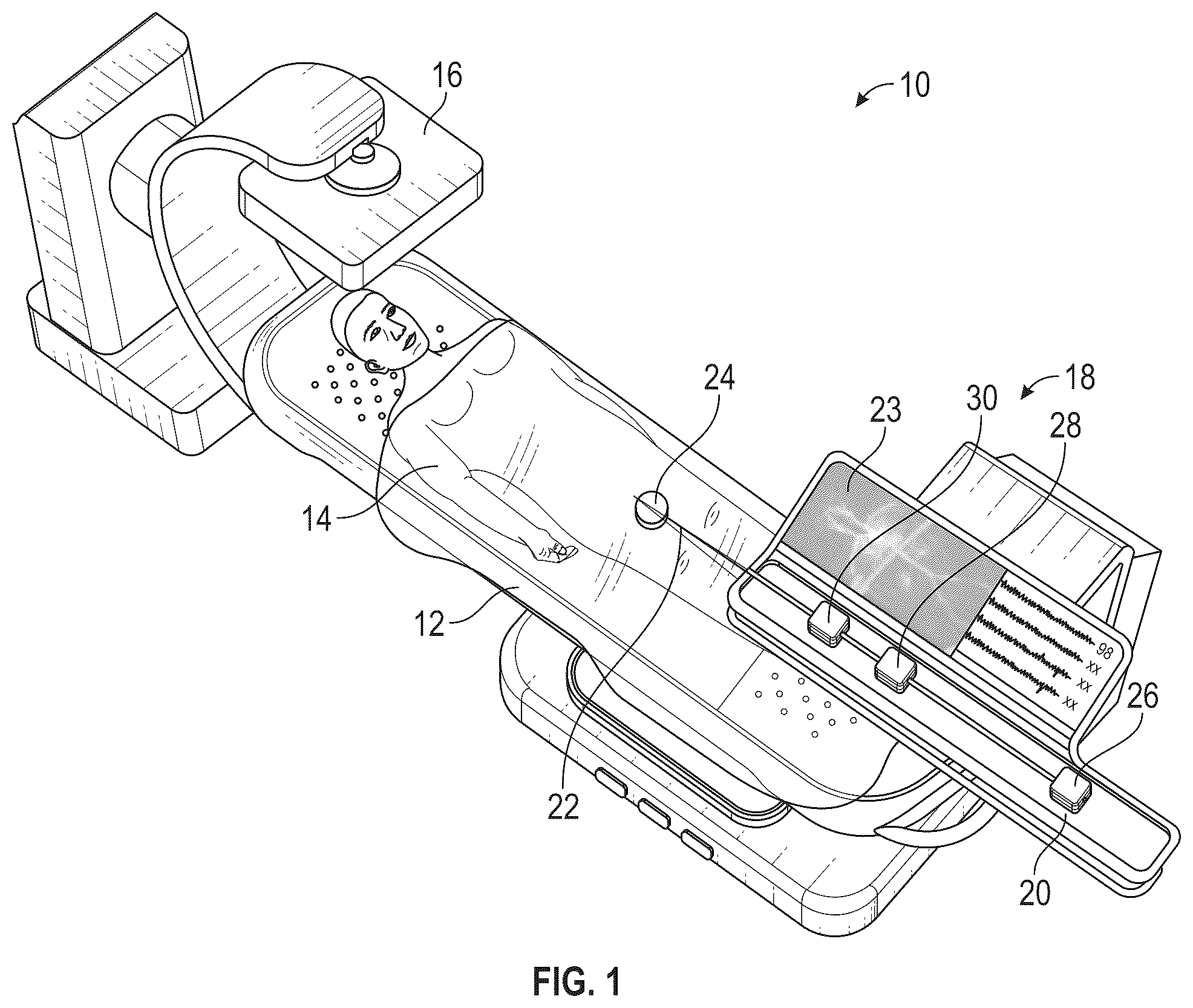 Patent US12569308 Figure 1 – User interface for rotational device movement