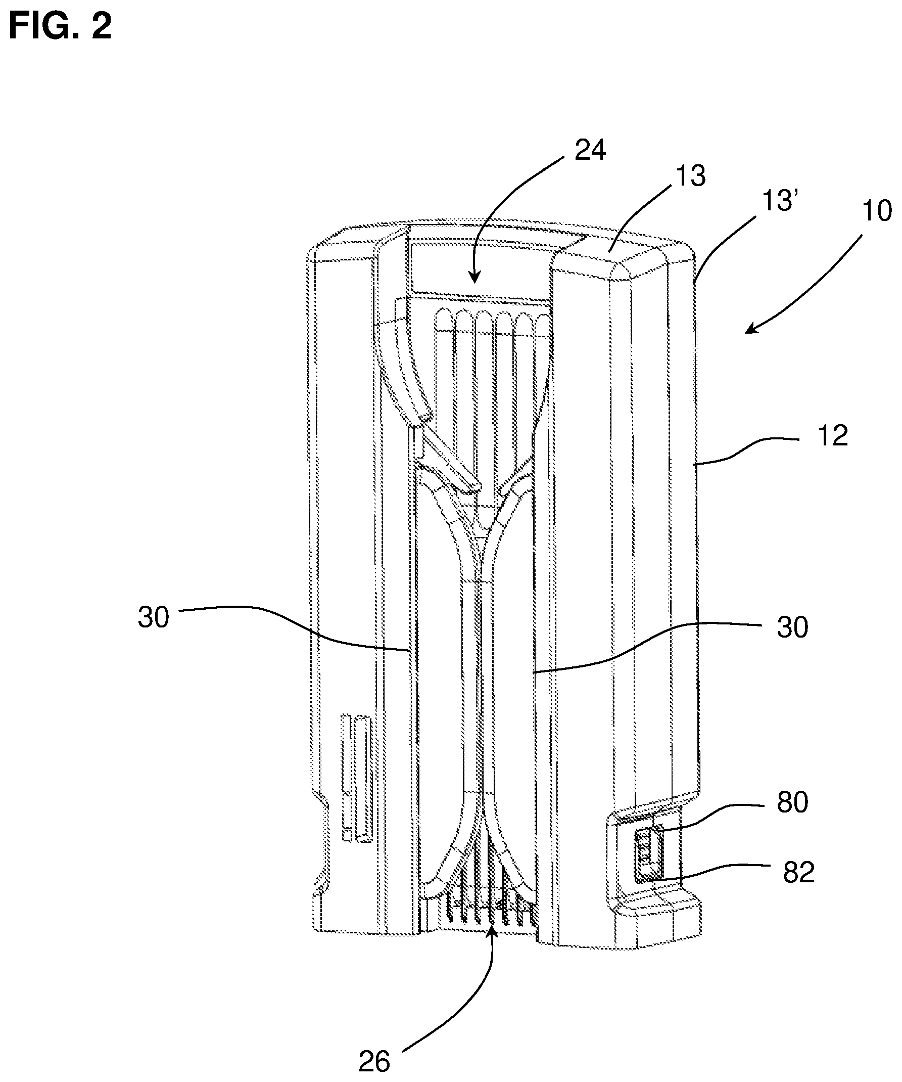 Patent US12569317 Figure 2 – Enhanced stethoscope cleaning assembly