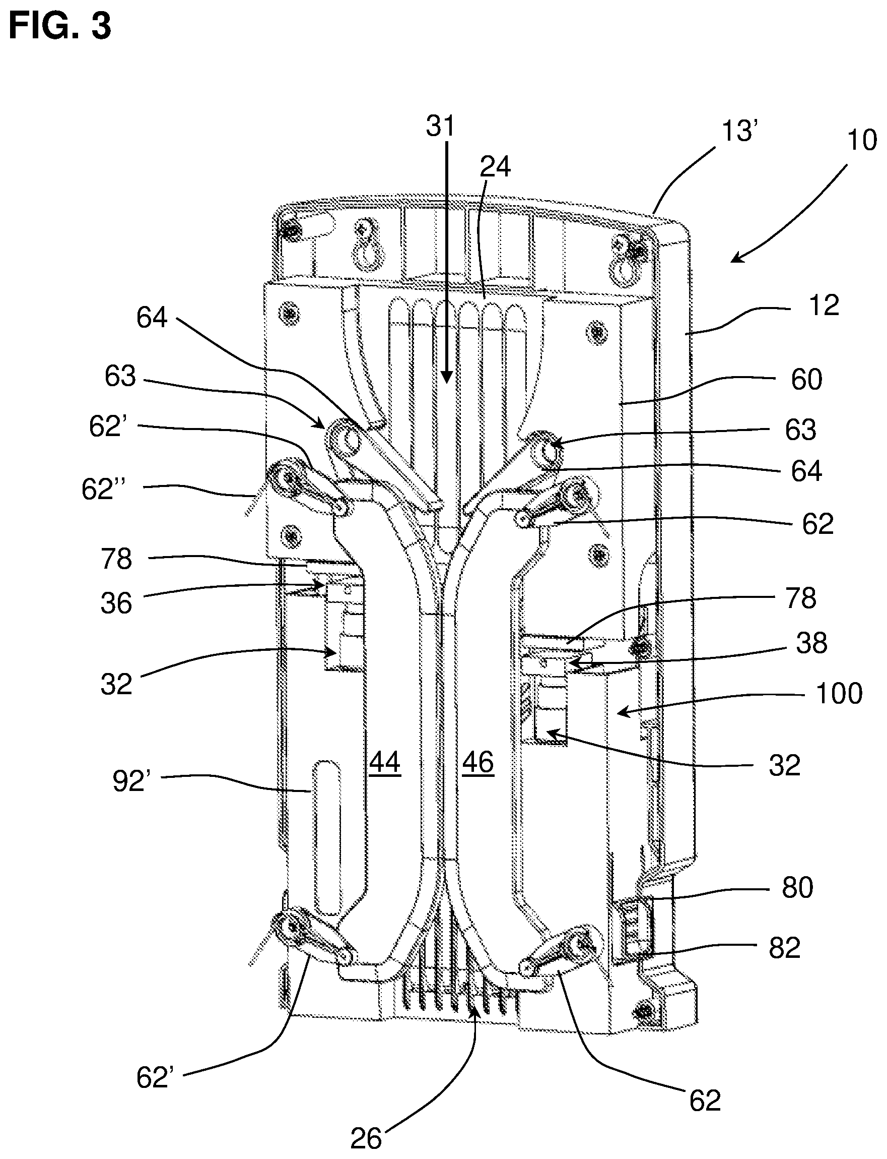 Patent US12569317 Figure 3 – Enhanced stethoscope cleaning assembly
