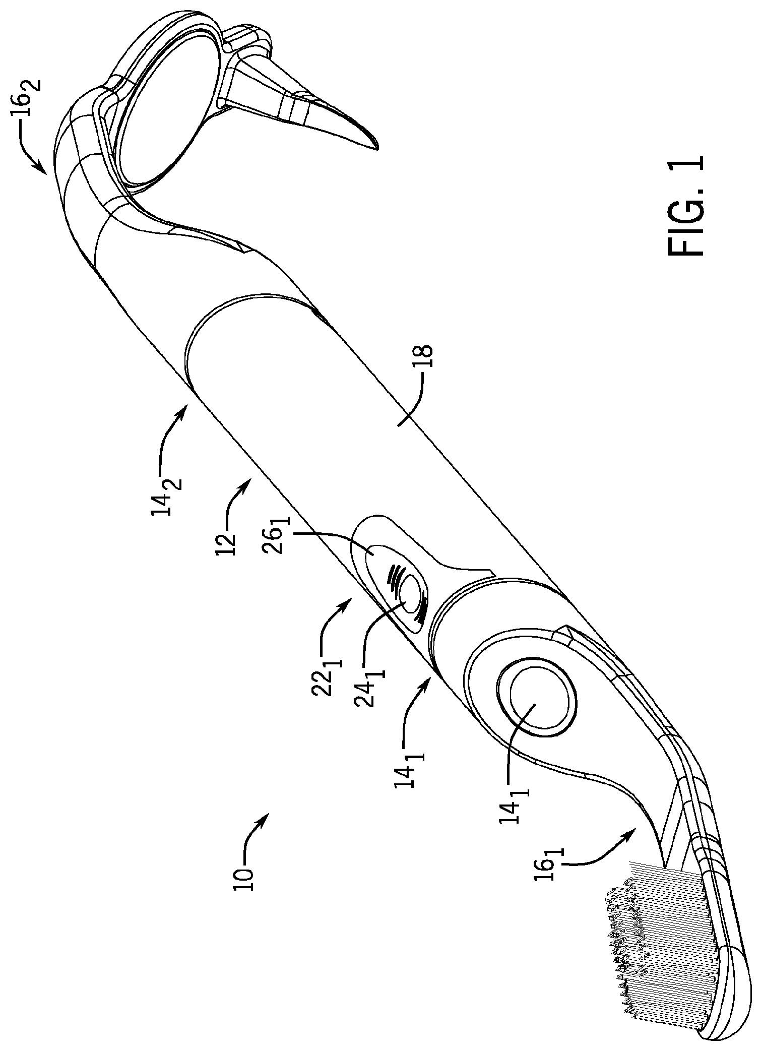 Patent US12569322 Figure 1 – Flosser attachment for dental tool