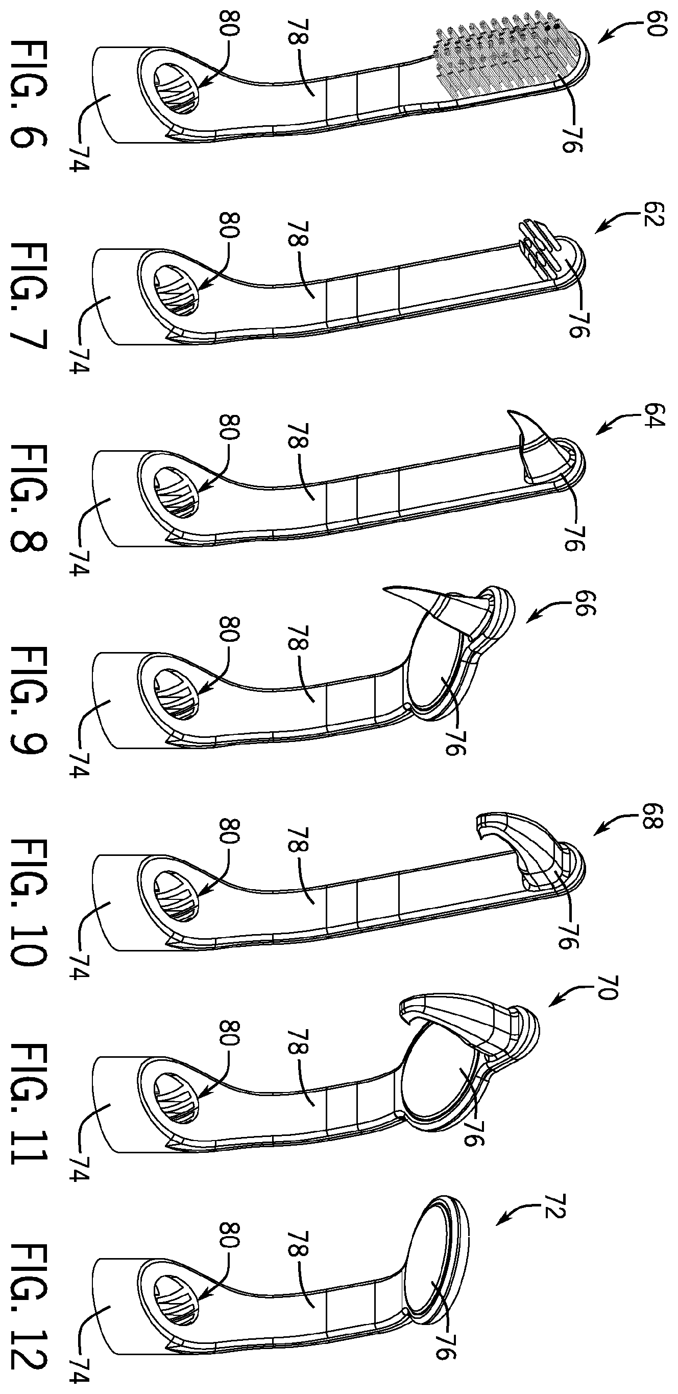 Patent US12569322 Figure 5 – Flosser attachment for dental tool