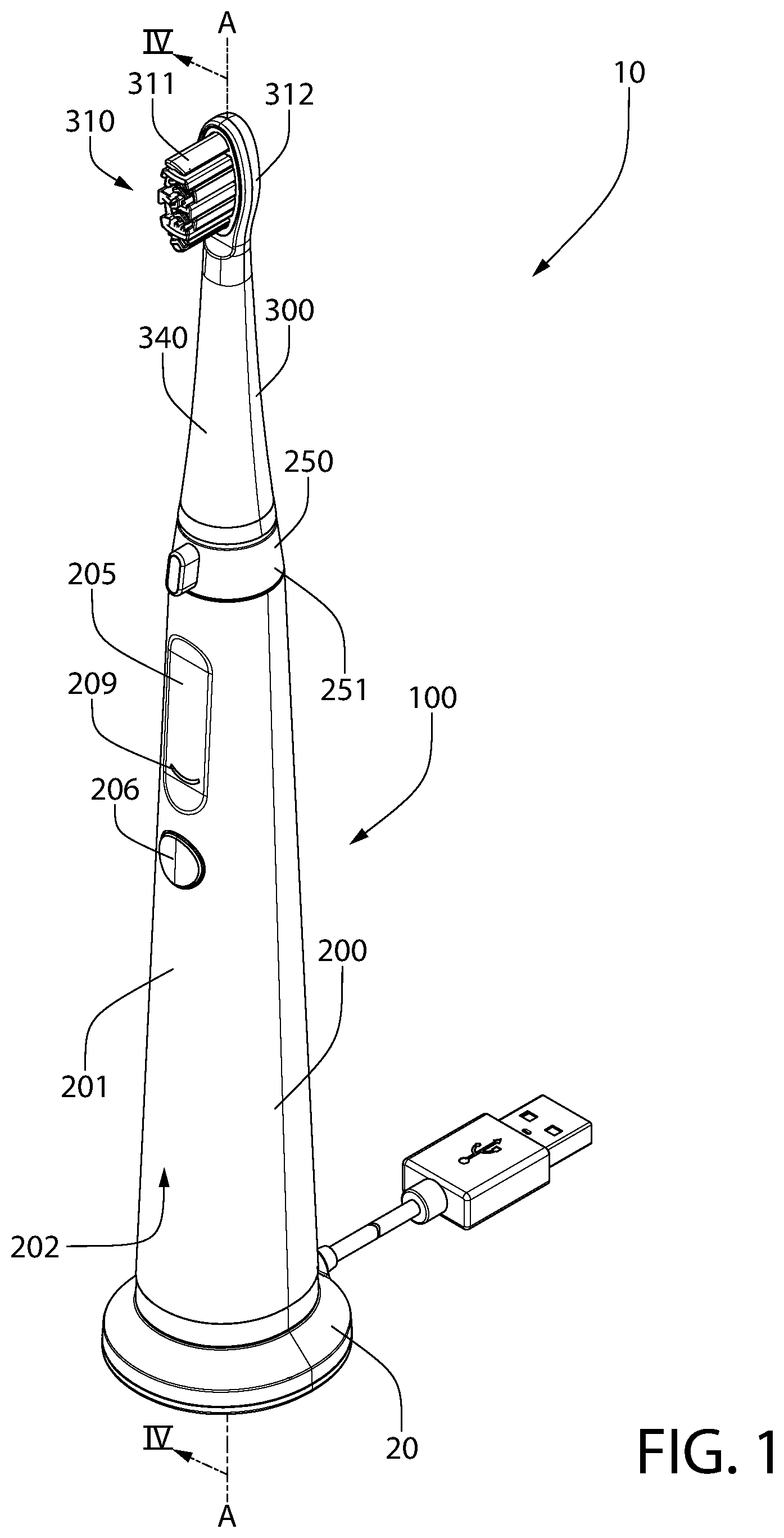 Patent US12569324 Figure 1 – Oral care system, implement, and/or kit