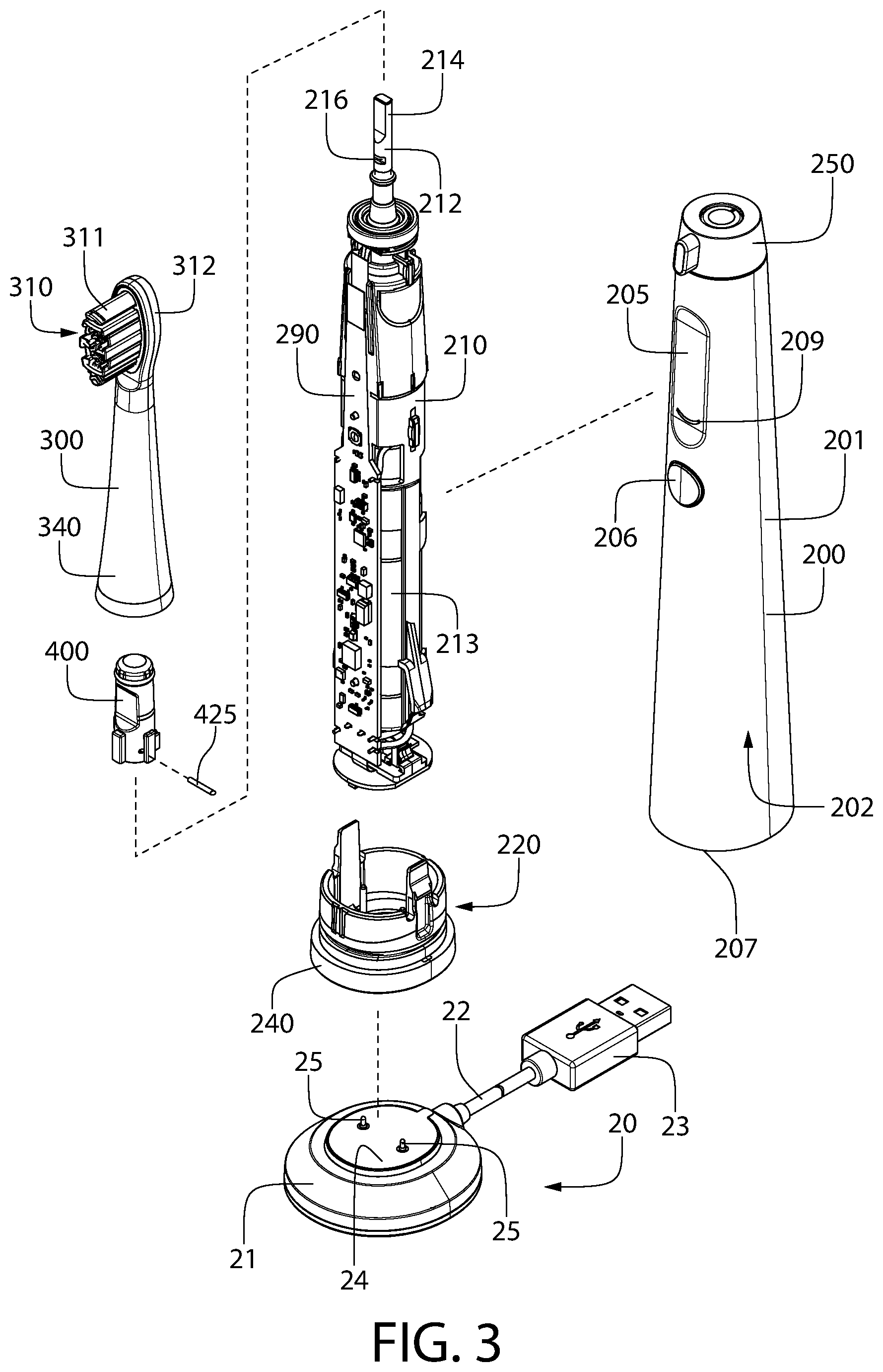 Patent US12569324 Figure 3 – Oral care system, implement, and/or kit