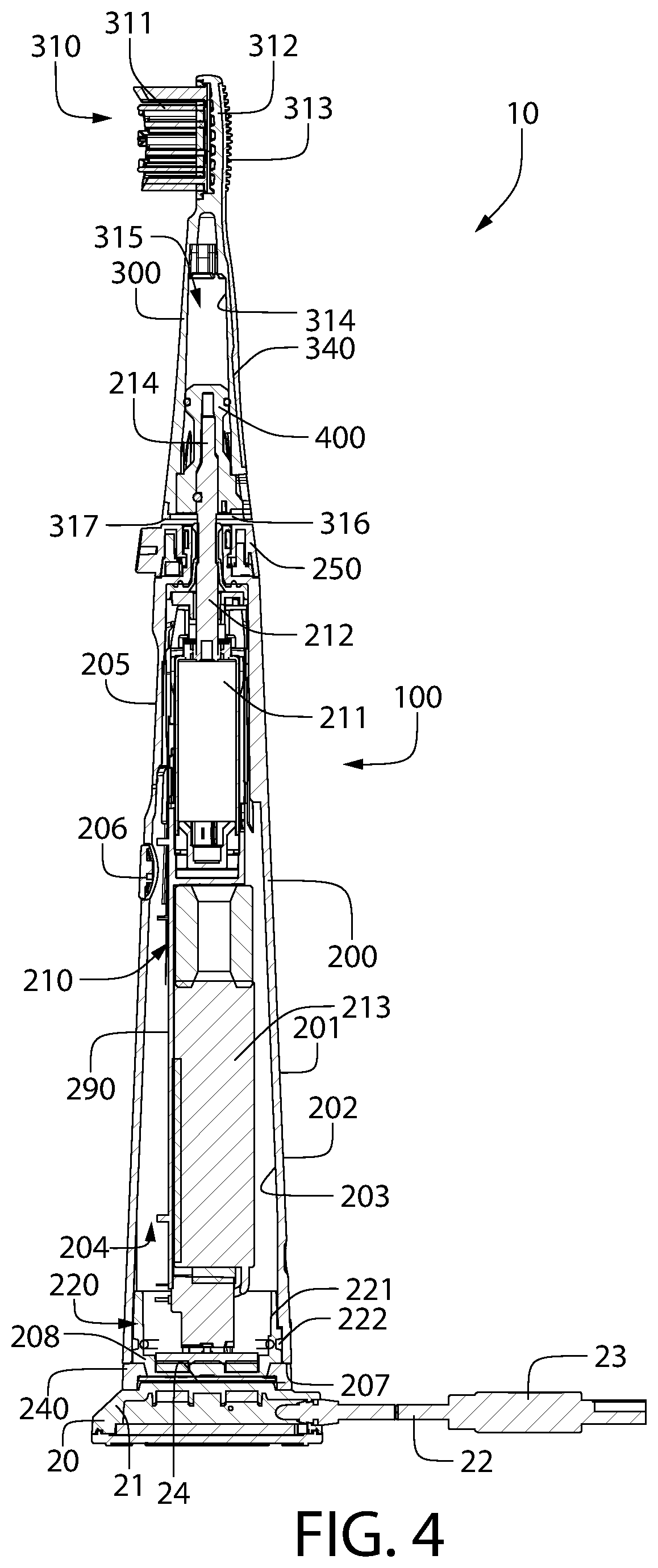Patent US12569324 Figure 4 – Oral care system, implement, and/or kit