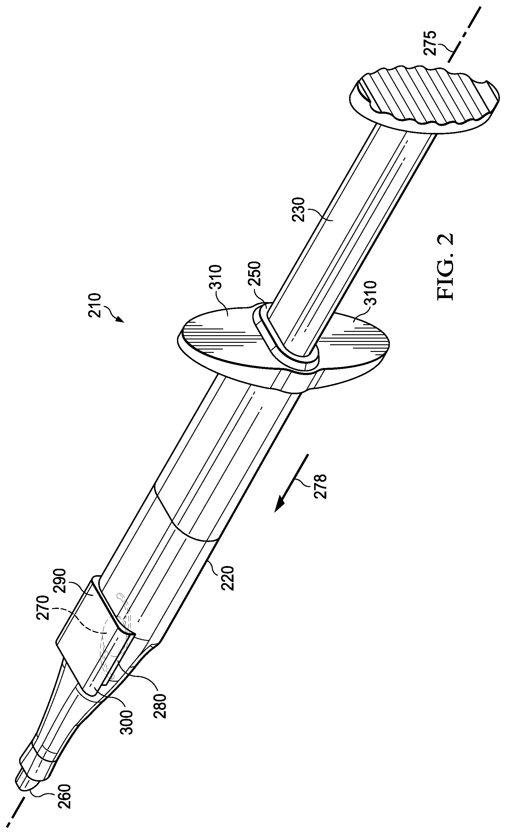 Patent US12569332 Figure 2 – IOL injector with automatic driver or assisted manual drive force