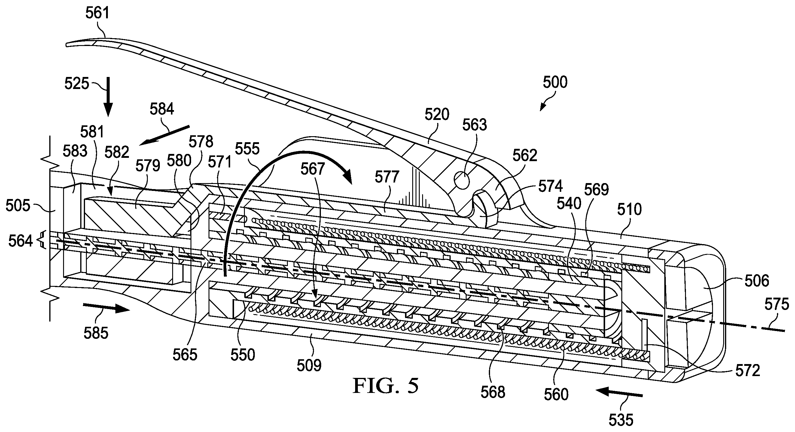 Patent US12569332 Figure 5 – IOL injector with automatic driver or assisted manual drive force