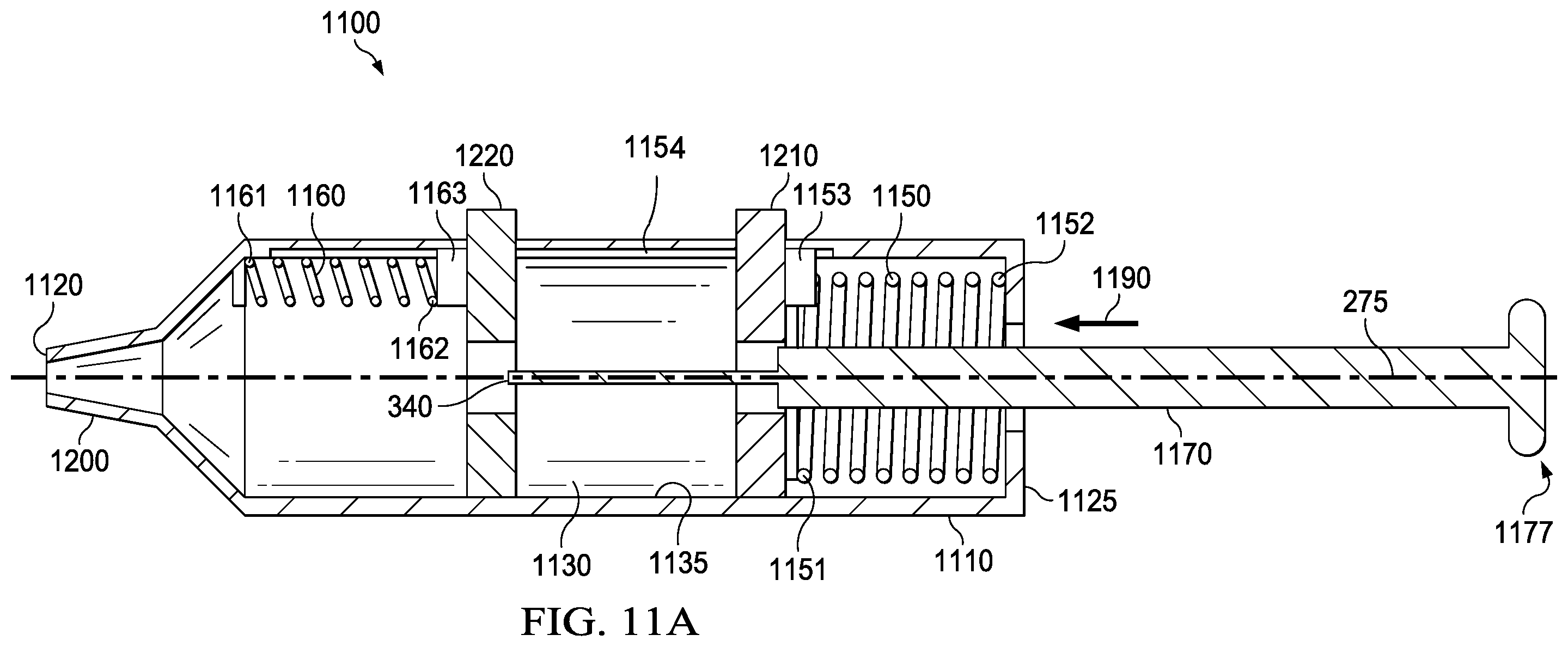 Patent US12569332 Figure 11 – IOL injector with automatic driver or assisted manual drive force