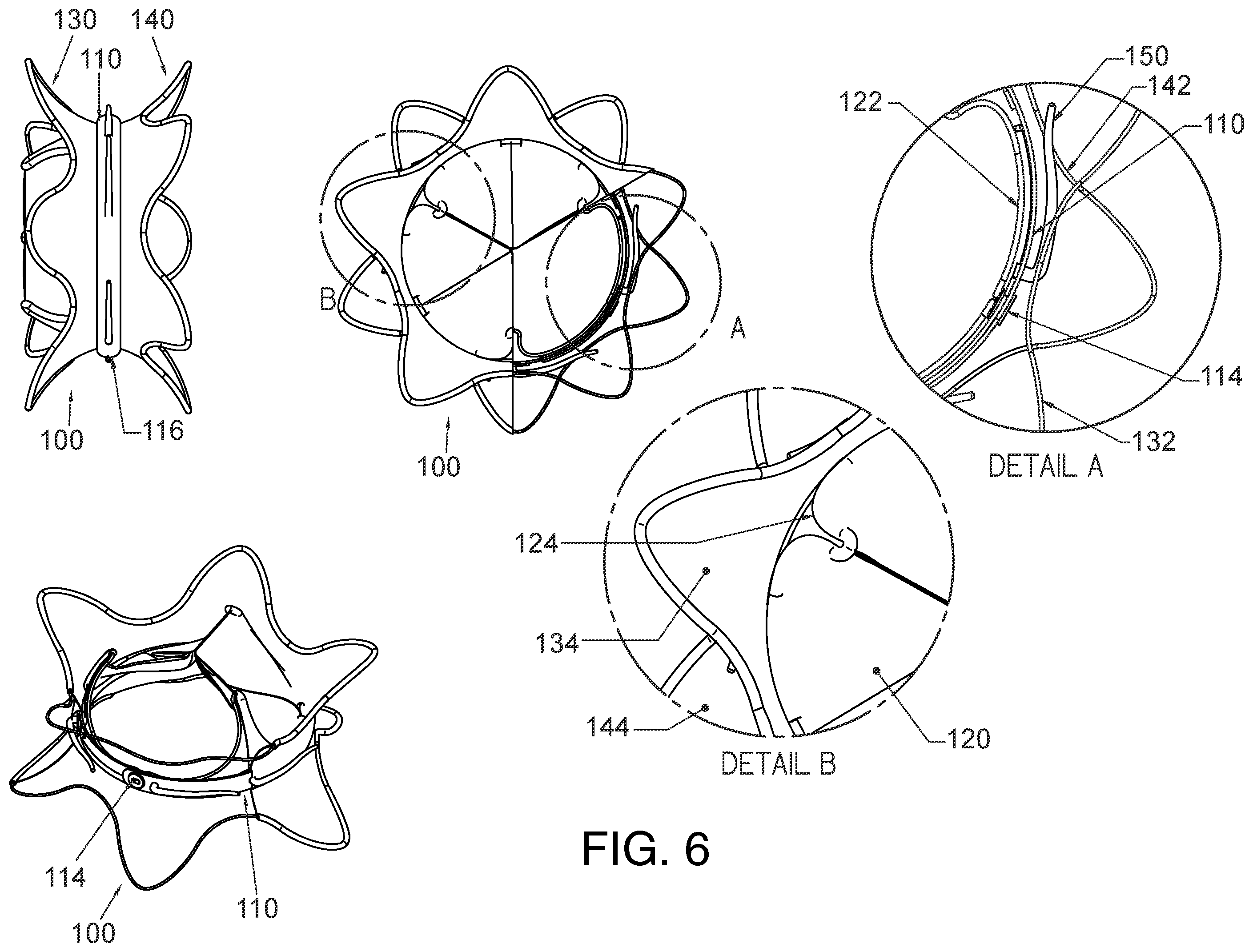 Patent US12569335 Figure 5 – Prosthetic heart valve with frames