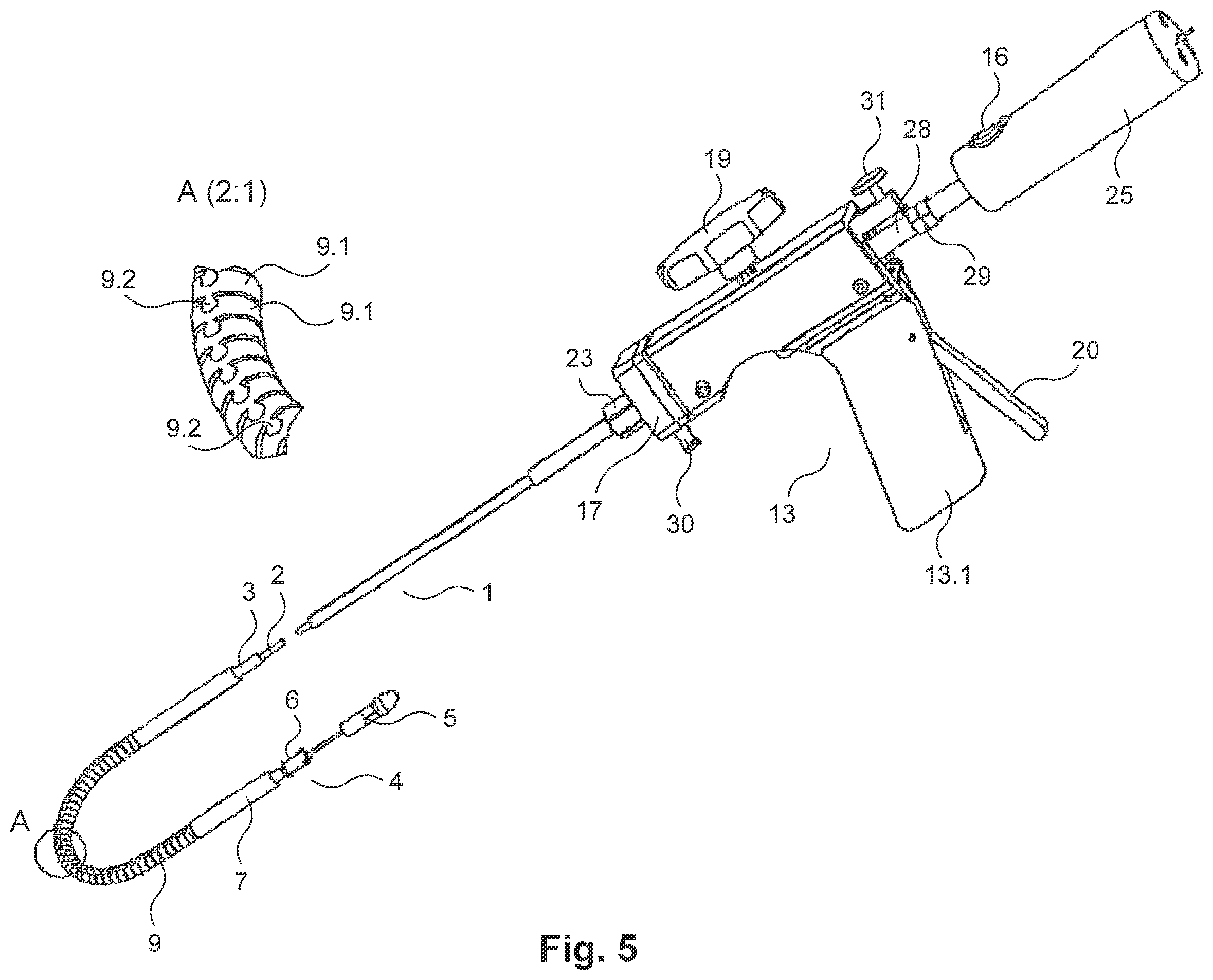 Patent US12569336 Figure 5 – Catheter system for implantation of prosthetic heart valves