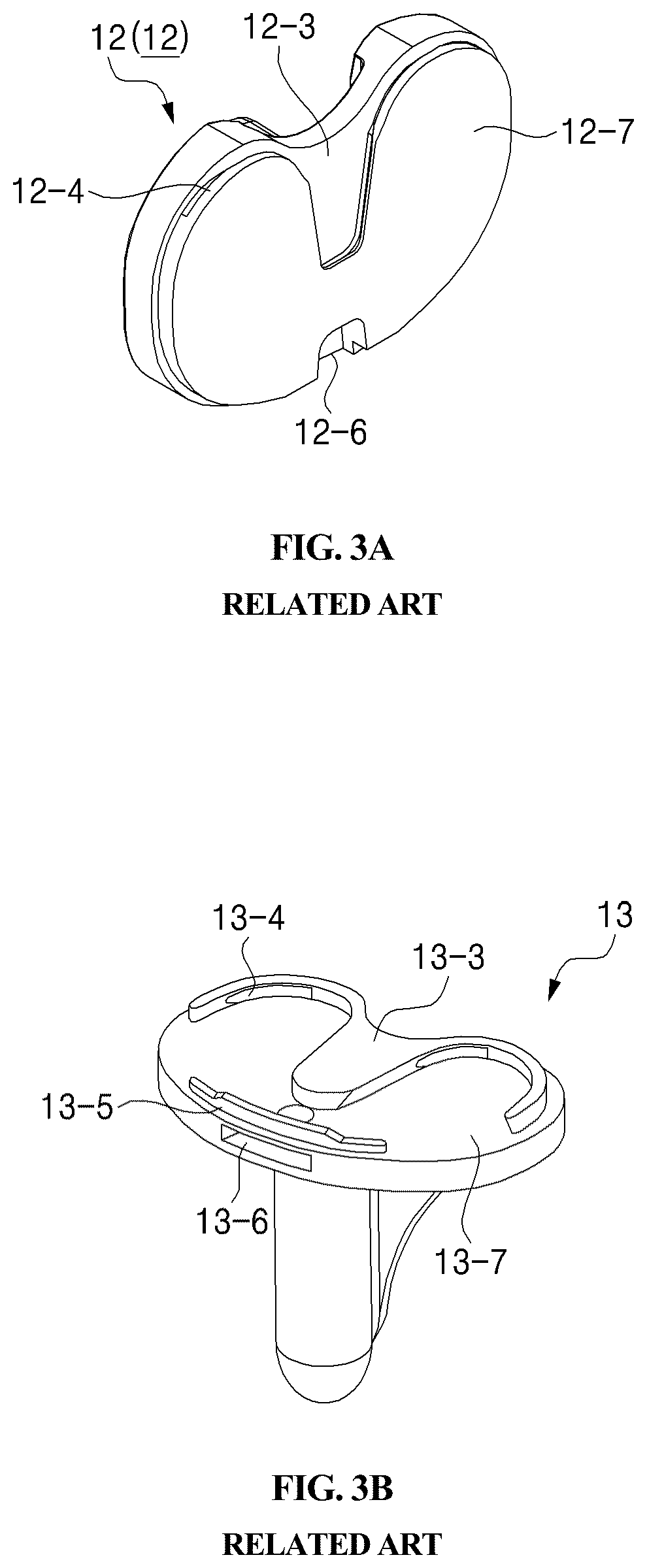 Patent US12569348 Figure 3 – Bearing component for artificial knee joint