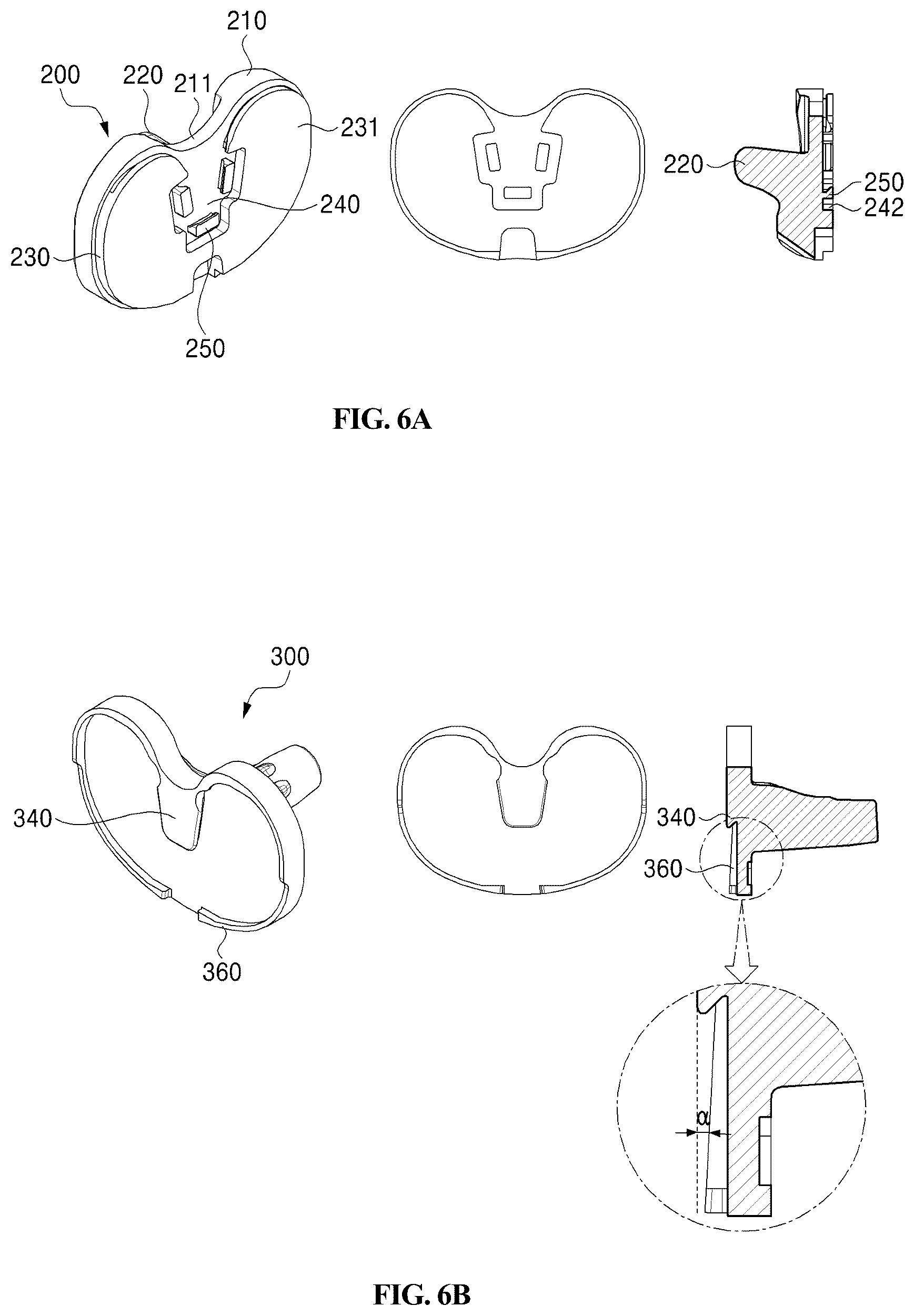 Patent US12569348 Figure 7 – Bearing component for artificial knee joint