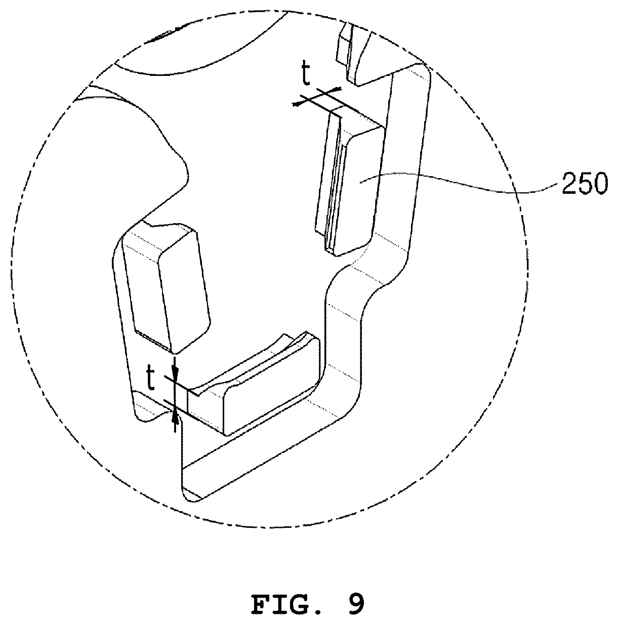 Patent US12569348 Figure 9 – Bearing component for artificial knee joint