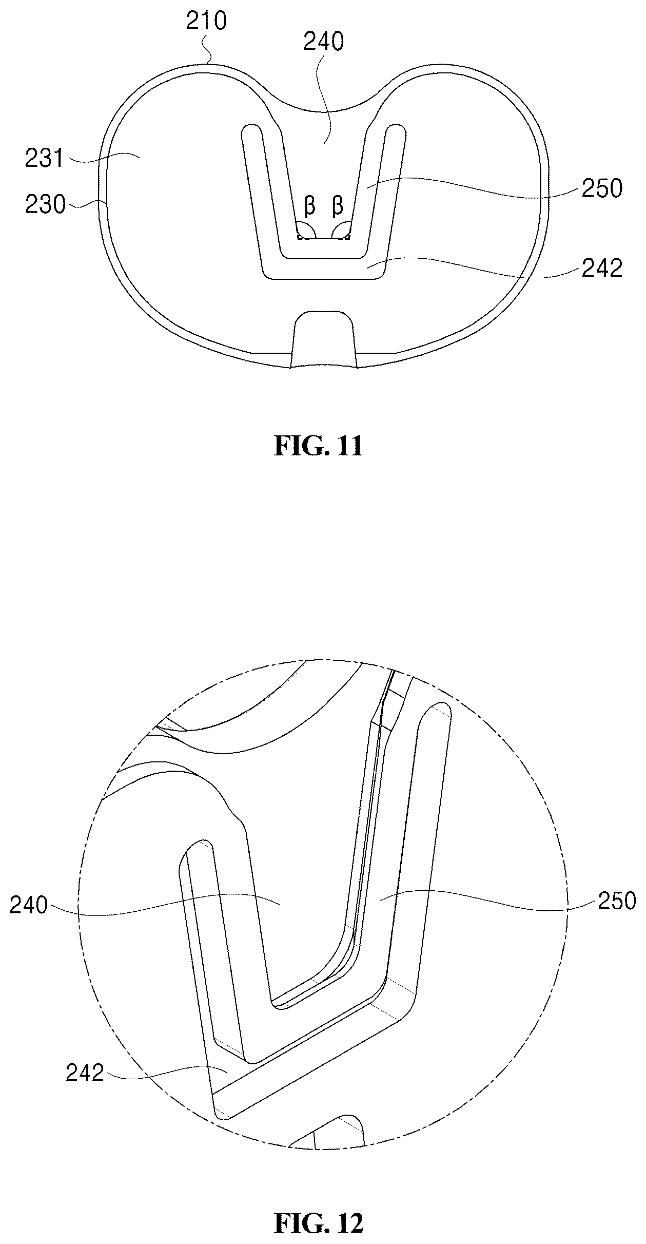 Patent US12569348 Figure 11 – Bearing component for artificial knee joint
