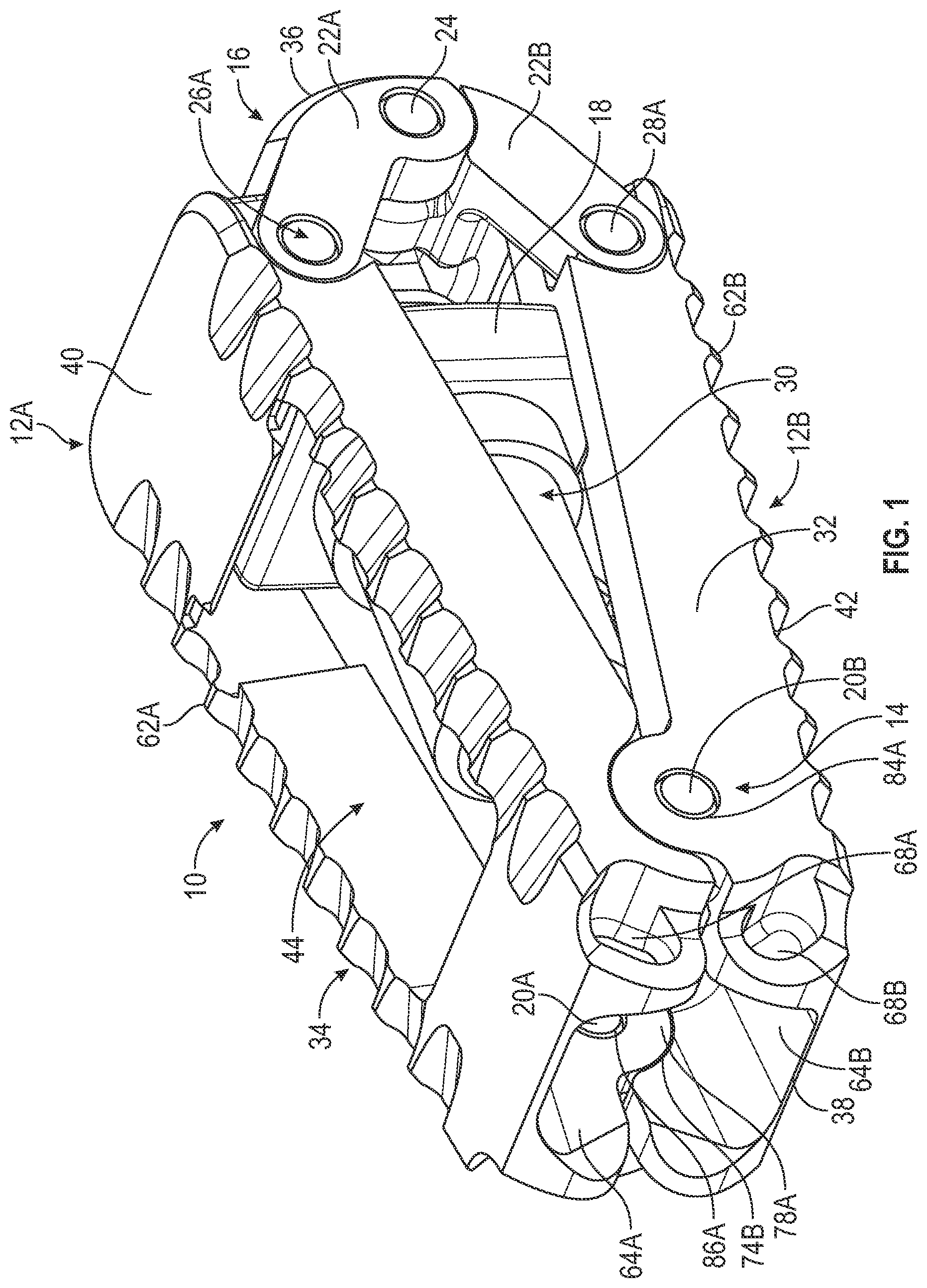 Patent US12569349 Figure 1 – Dual-action expandable intervertebral implants