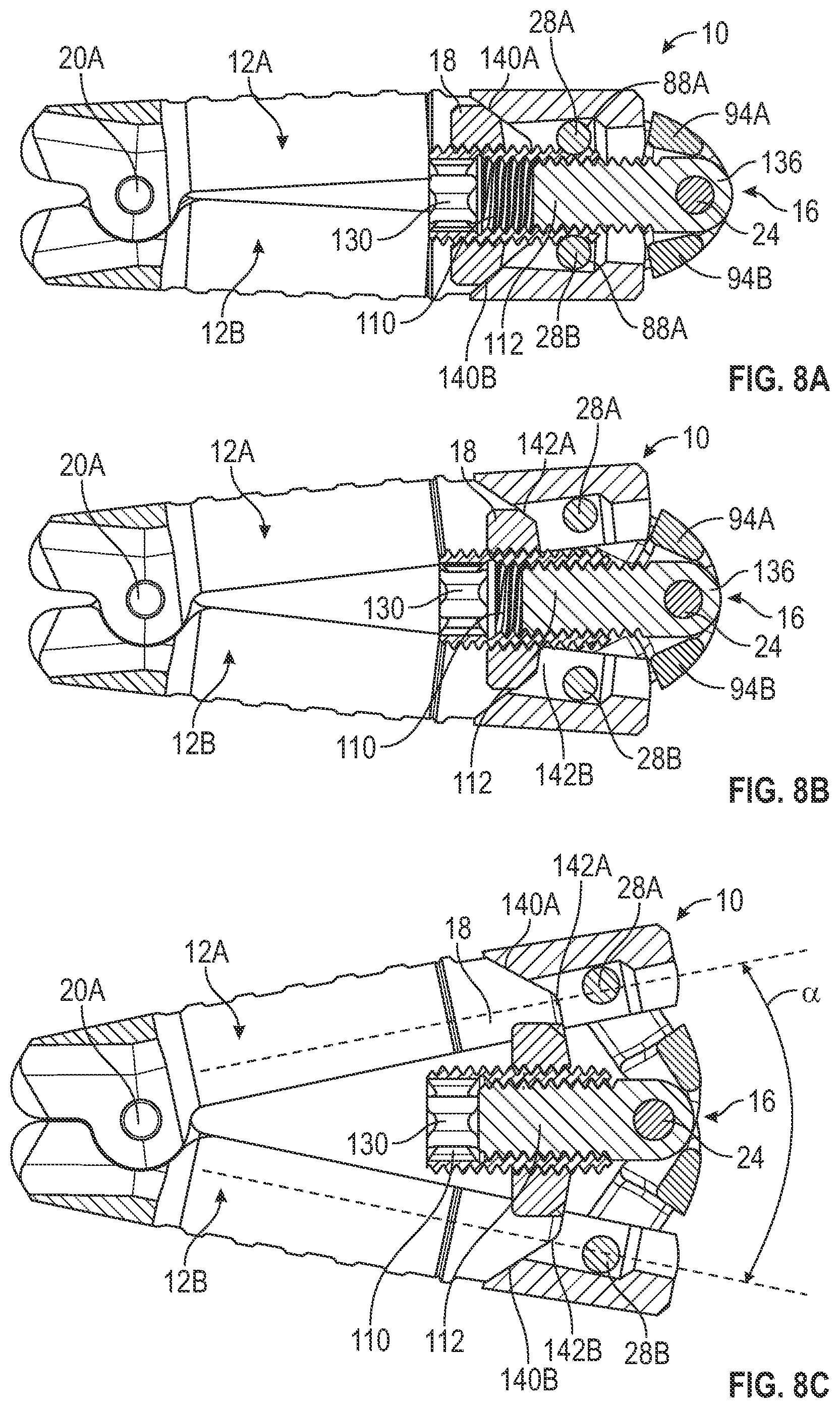 Patent US12569349 Figure 8 – Dual-action expandable intervertebral implants