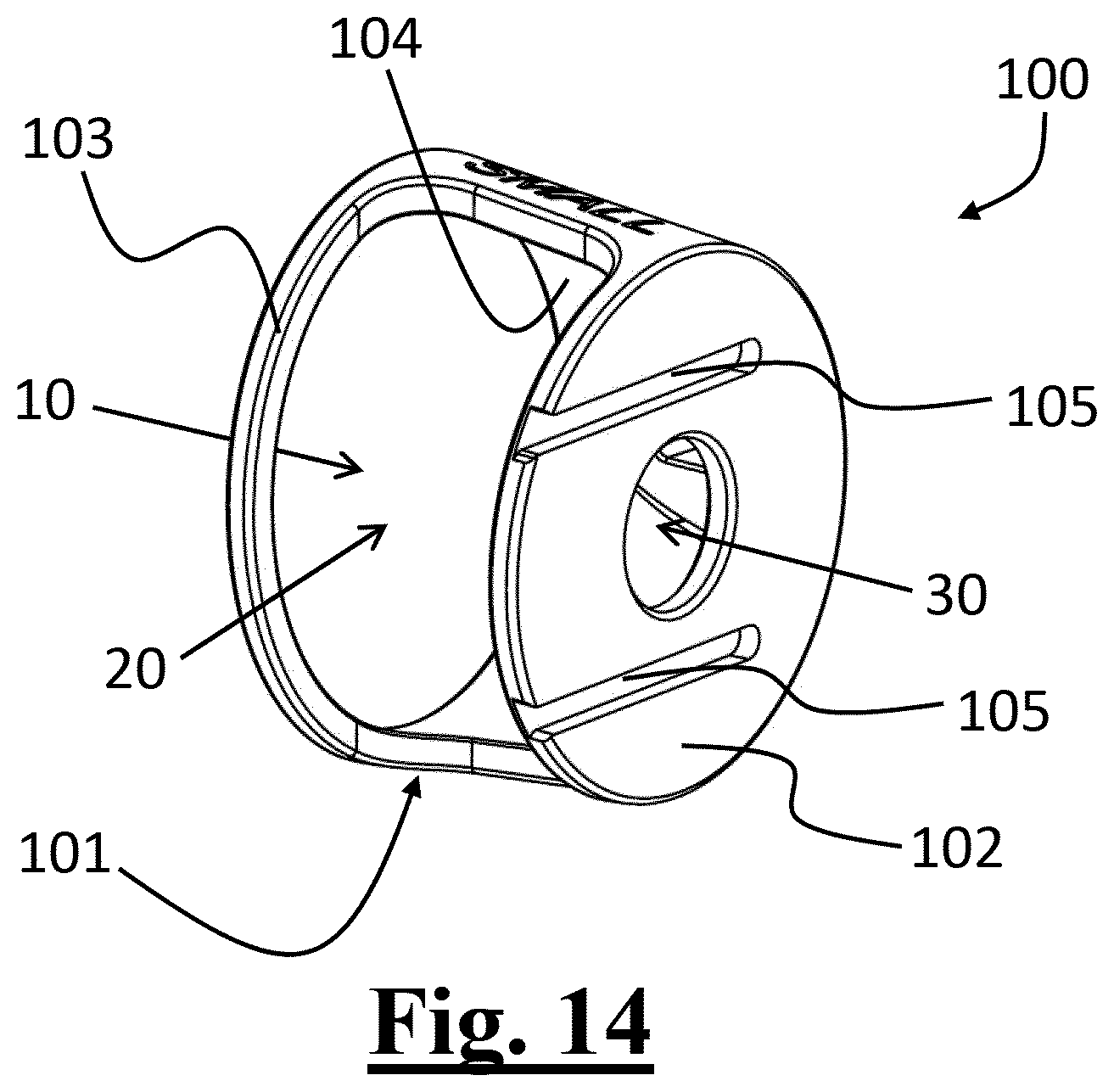 Patent US12569356 Figure 8 – Surgical spacer device for a joint