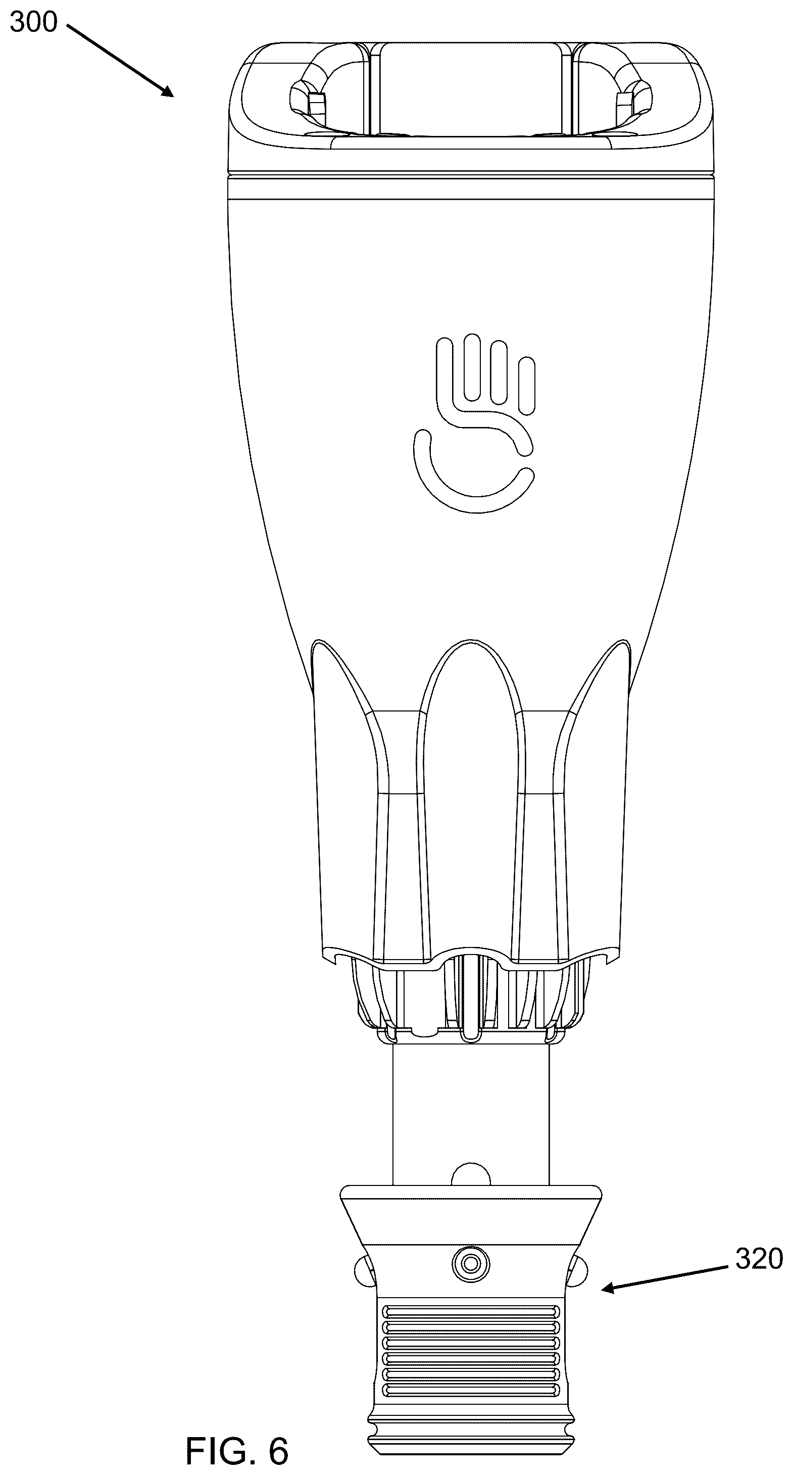Patent US12569357 Figure 6 – Handle adapter and kit for limb differences