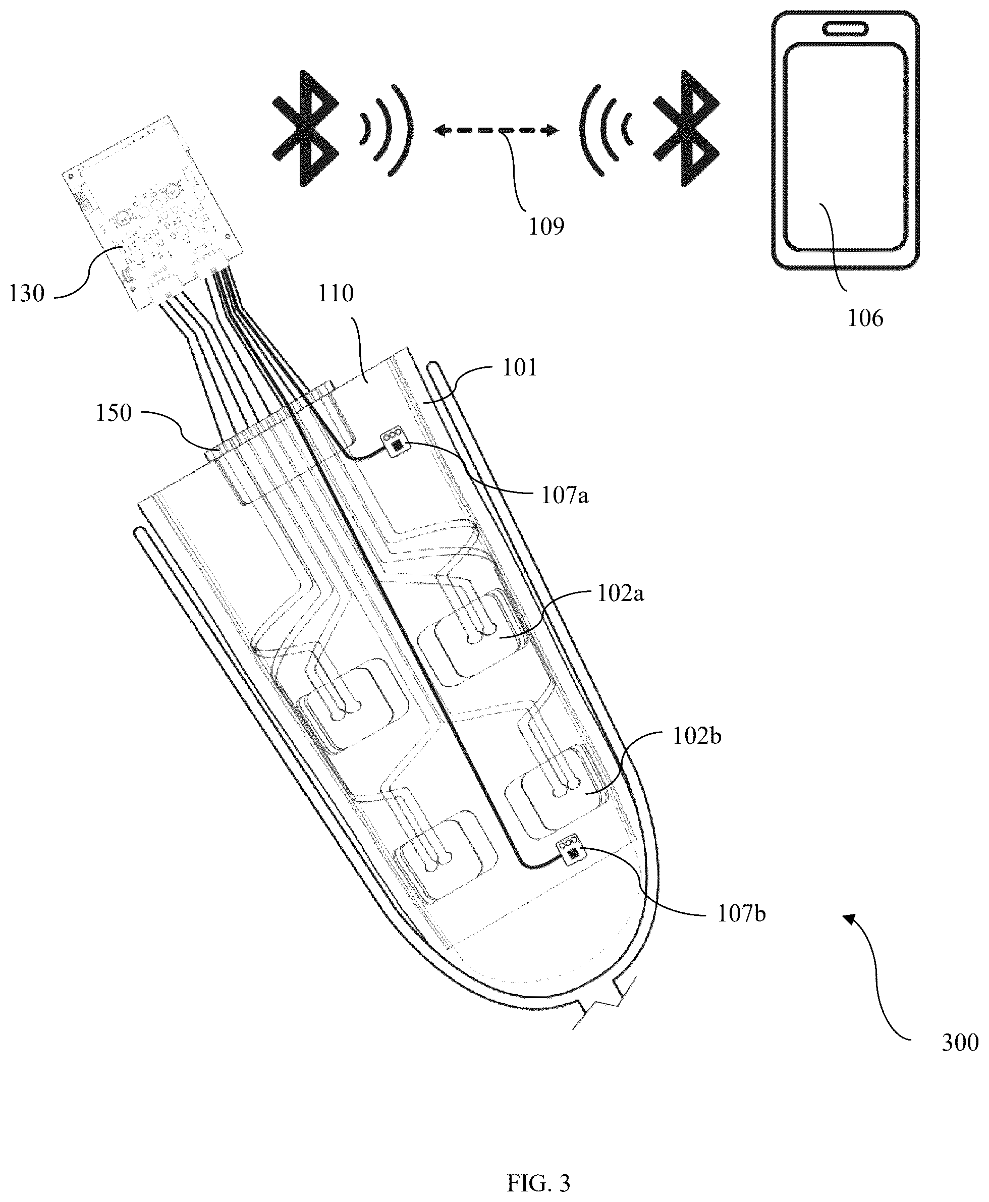 Patent US12569359 Figure 3 – System for residual limbs of amputees