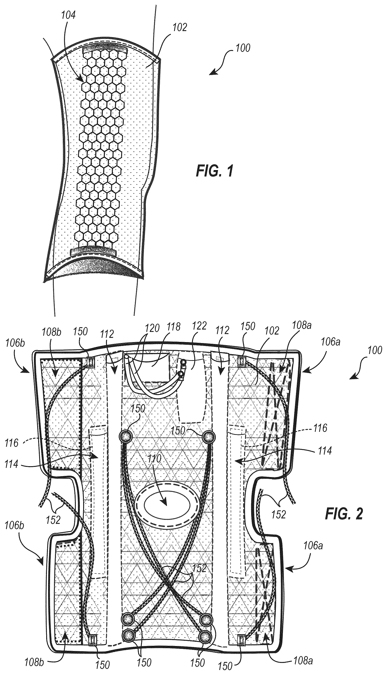 Patent US12569363 Figure 1 – Portable system including post-surgical brace with anti-inflammation cooling