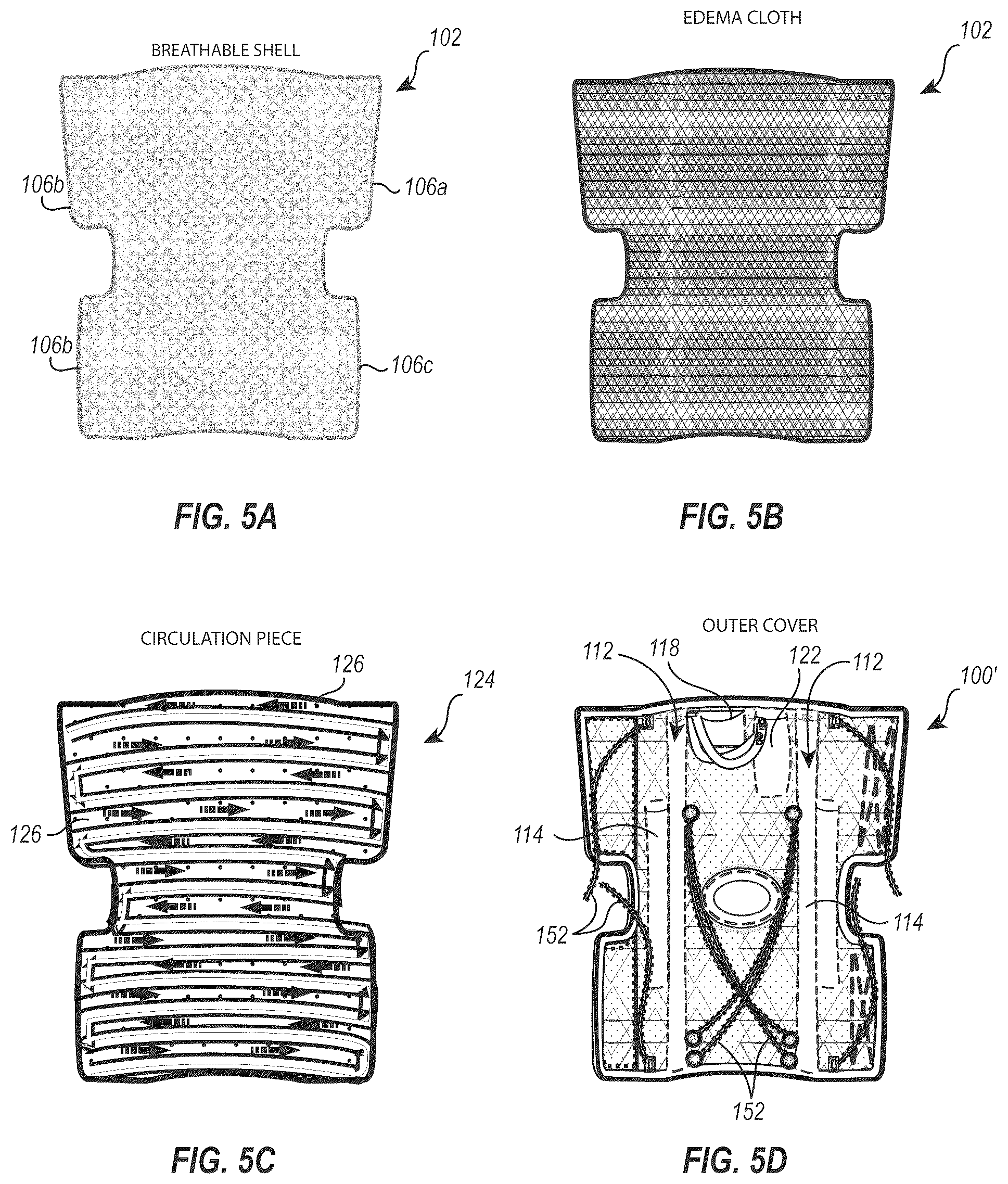 Patent US12569363 Figure 3 – Portable system including post-surgical brace with anti-inflammation cooling