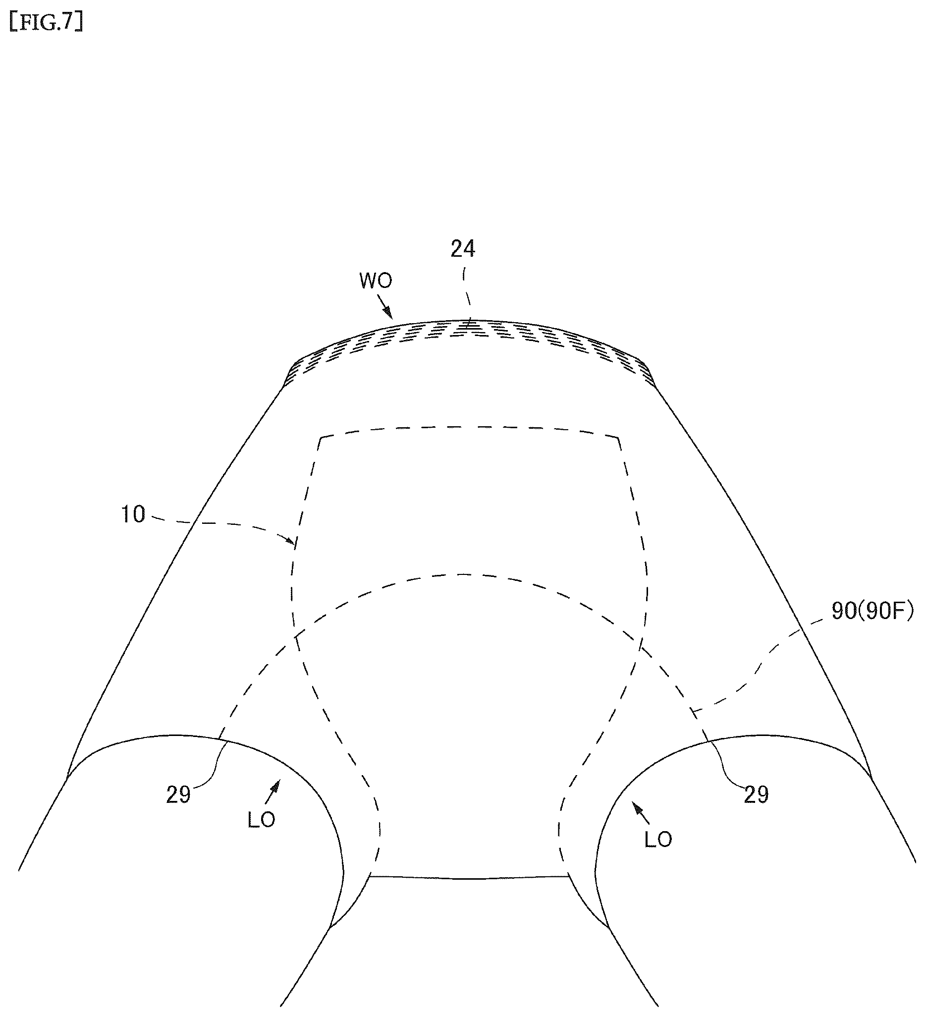 Patent US12569375 Figure 7 – Boxer-shorts-type disposable diaper and method for producing same