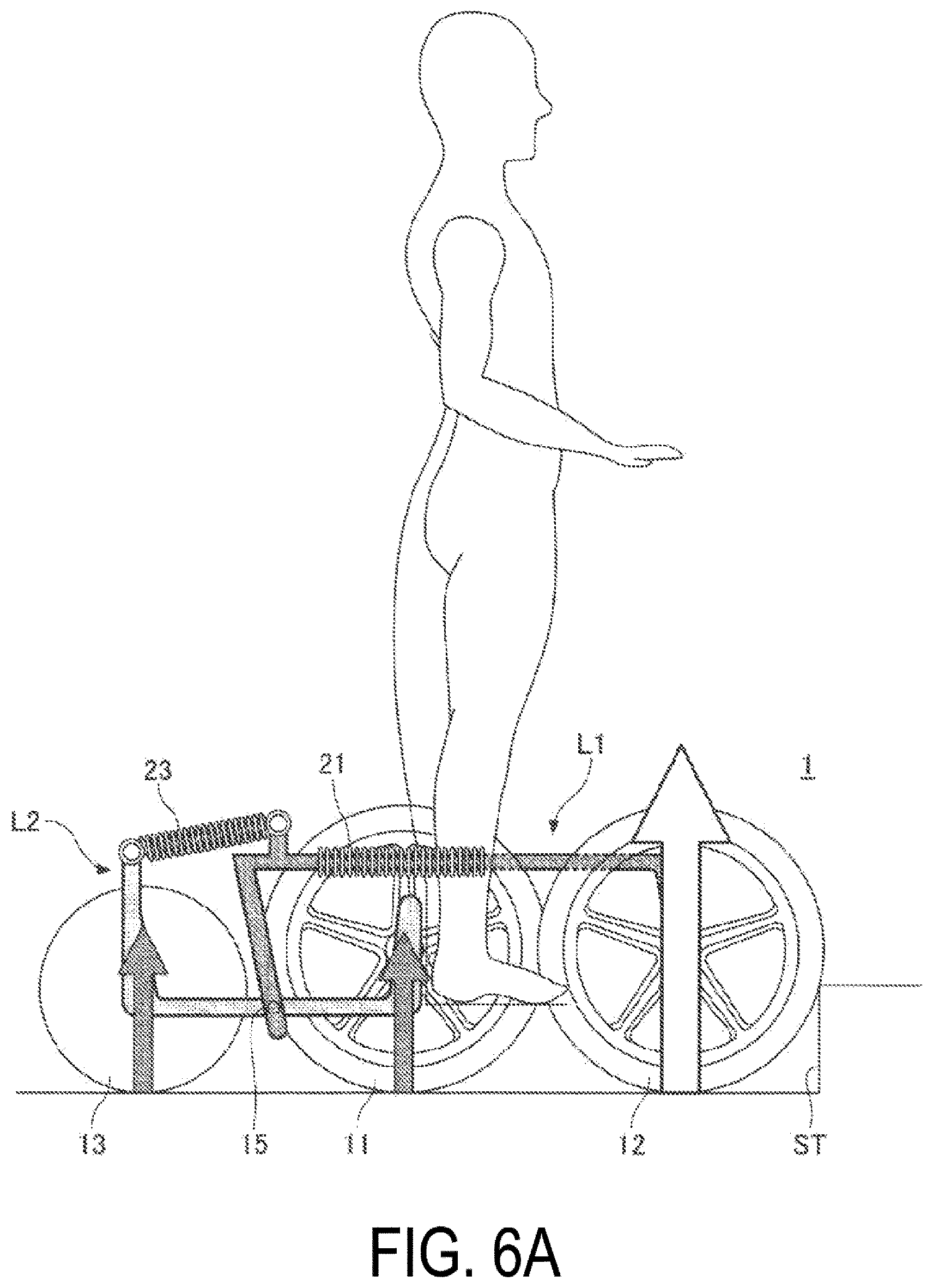 Patent US12569382 Figure 6 – Mobility support device with step climbing mechanism