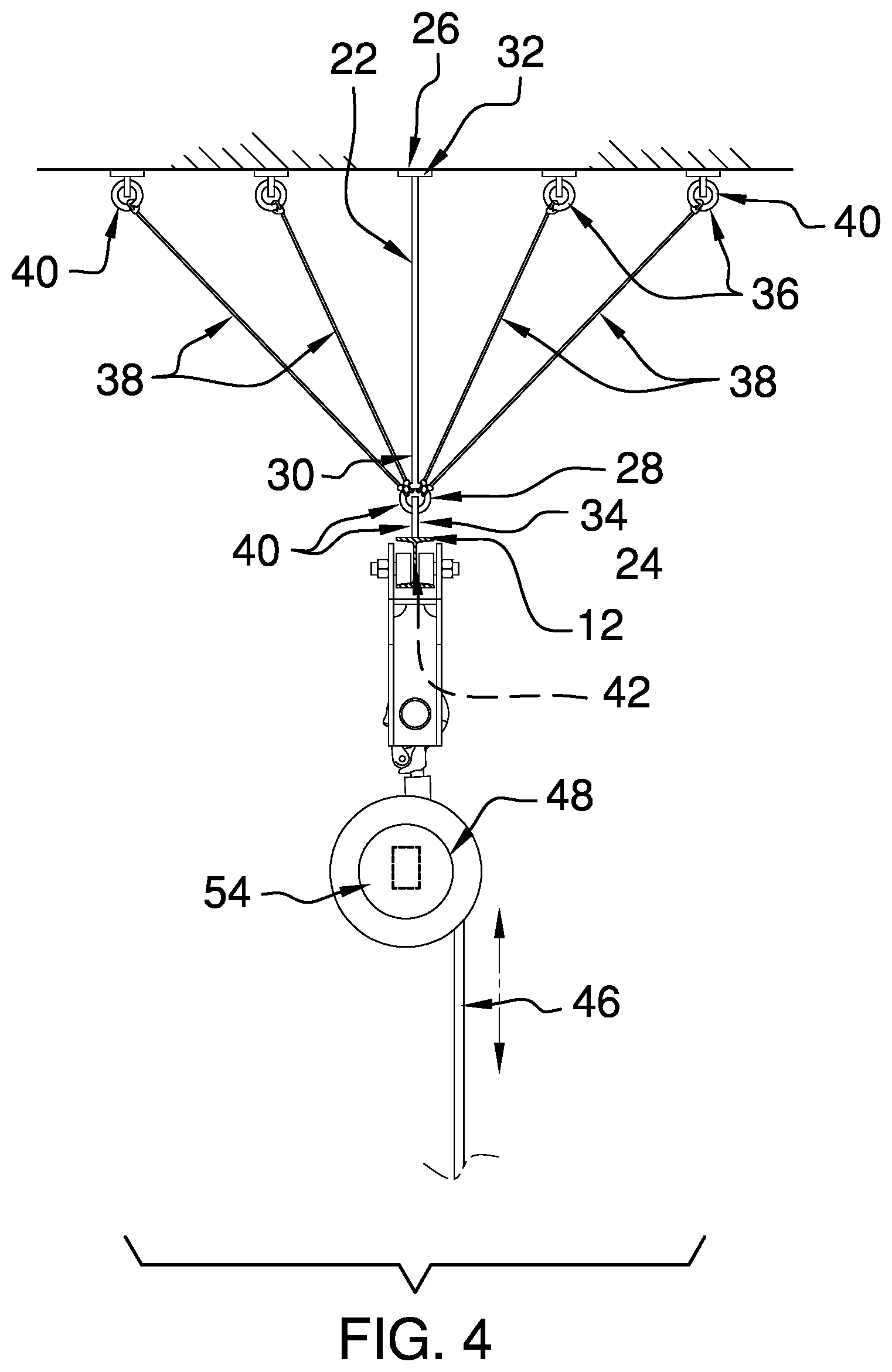 Patent US12569387 Figure 4 – Balance assist and fall prevention assembly