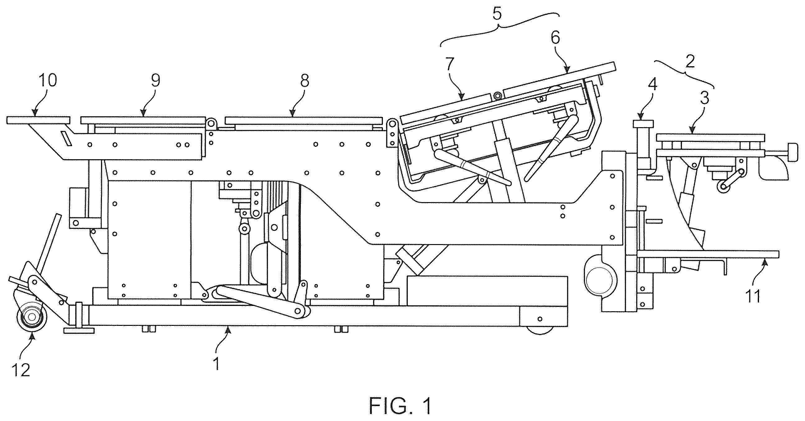 Patent US12569388 — Adjustable table and related methods — Figure 1