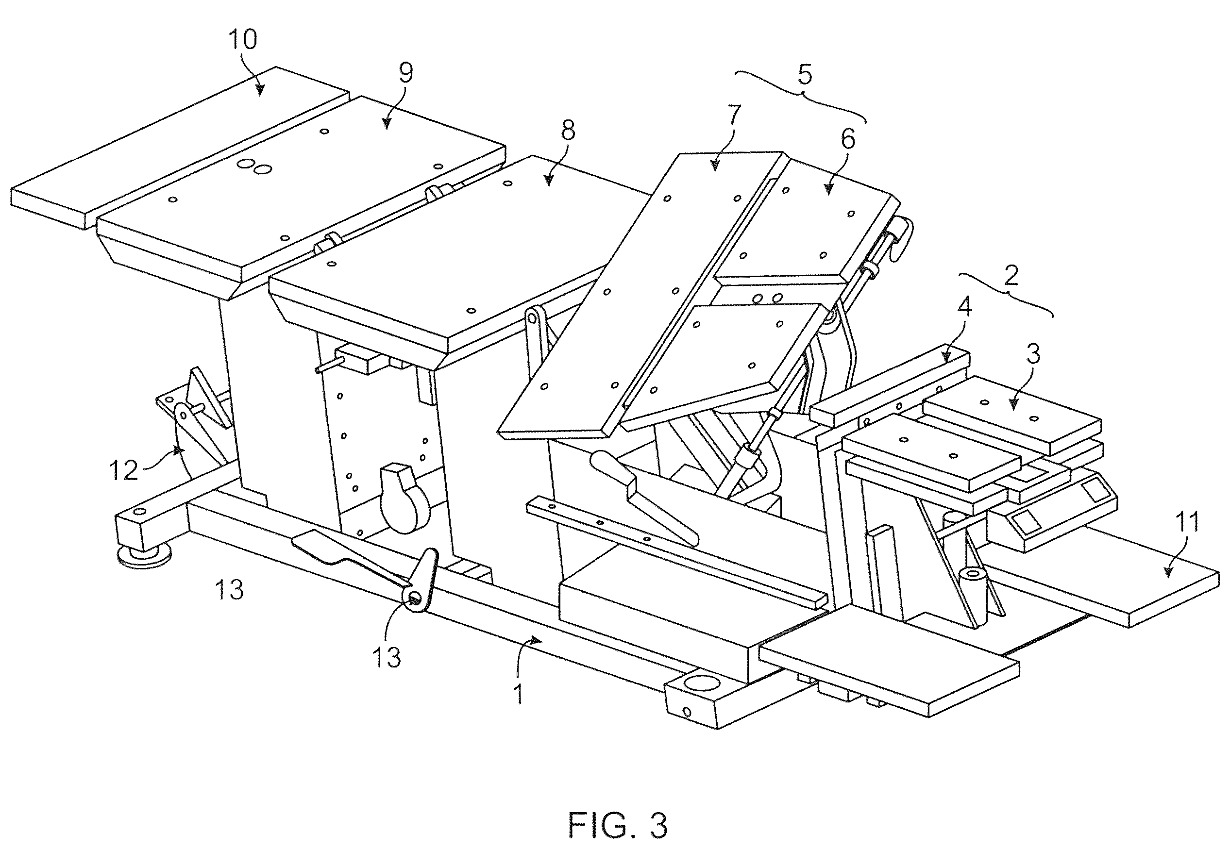 Patent US12569388 Figure 3 – Adjustable table and related methods