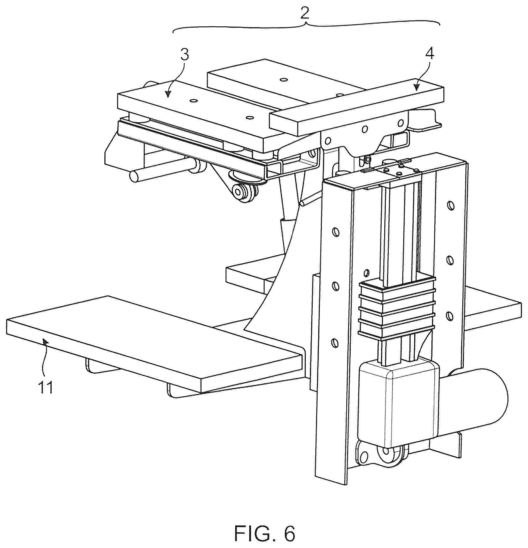 Patent US12569388 Figure 6 – Adjustable table and related methods