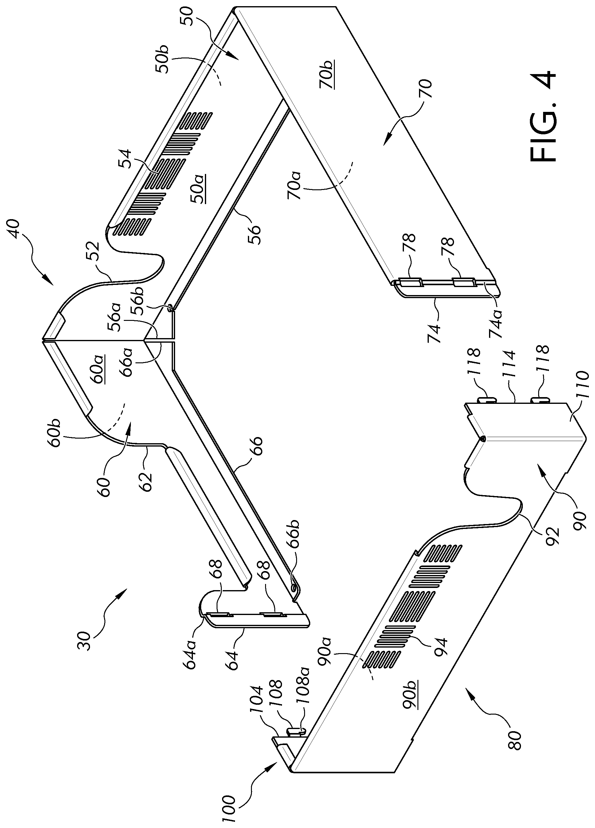 Patent US12569389 Figure 3 – Surgical table cladding protection device