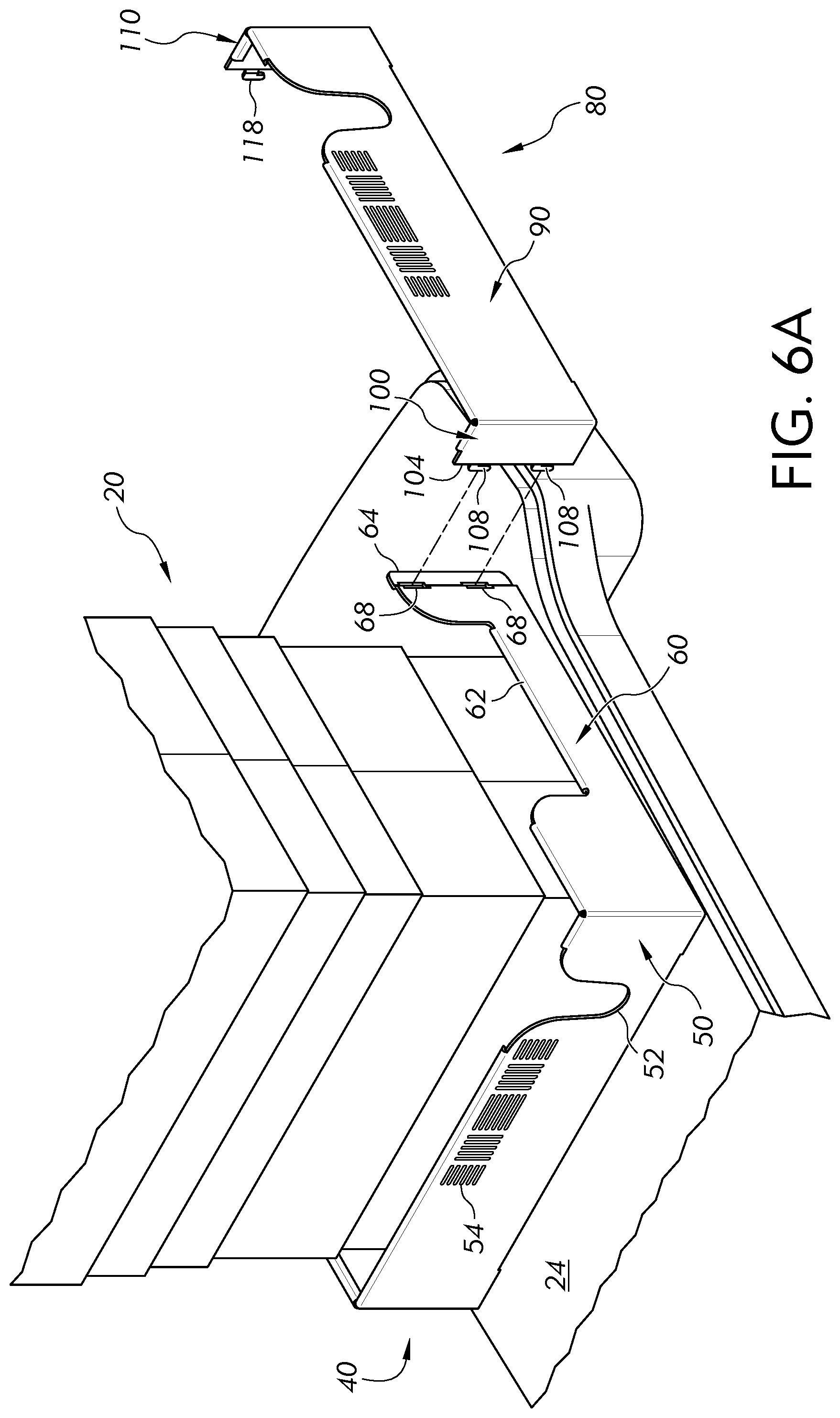Patent US12569389 Figure 5 – Surgical table cladding protection device