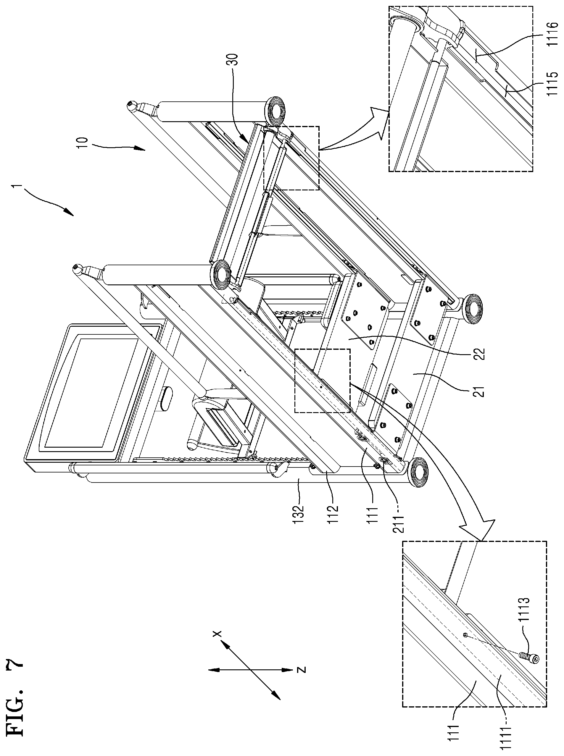 Patent US12569391 Figure 7 – Multi-function stretching apparatus