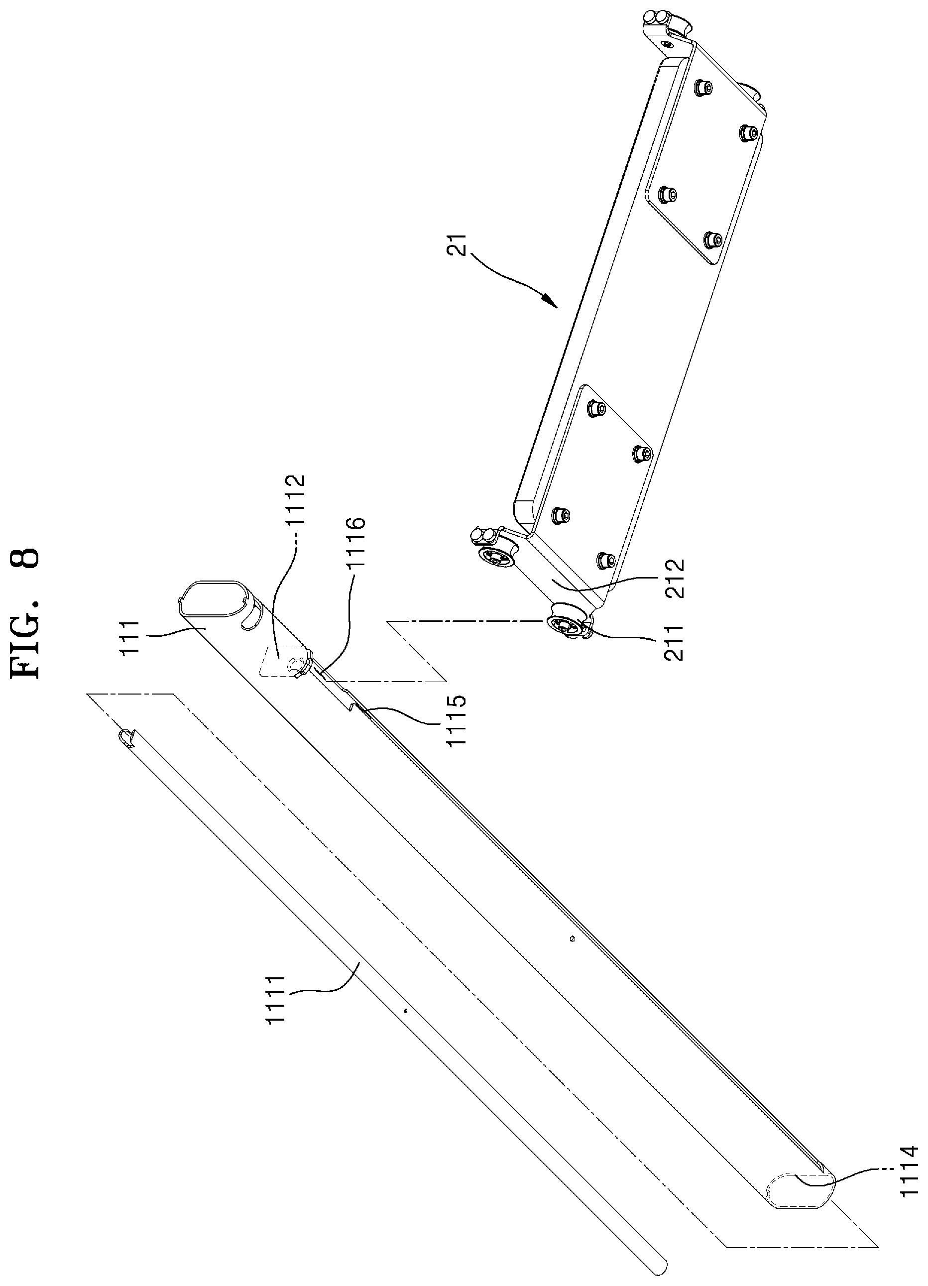 Patent US12569391 Figure 8 – Multi-function stretching apparatus