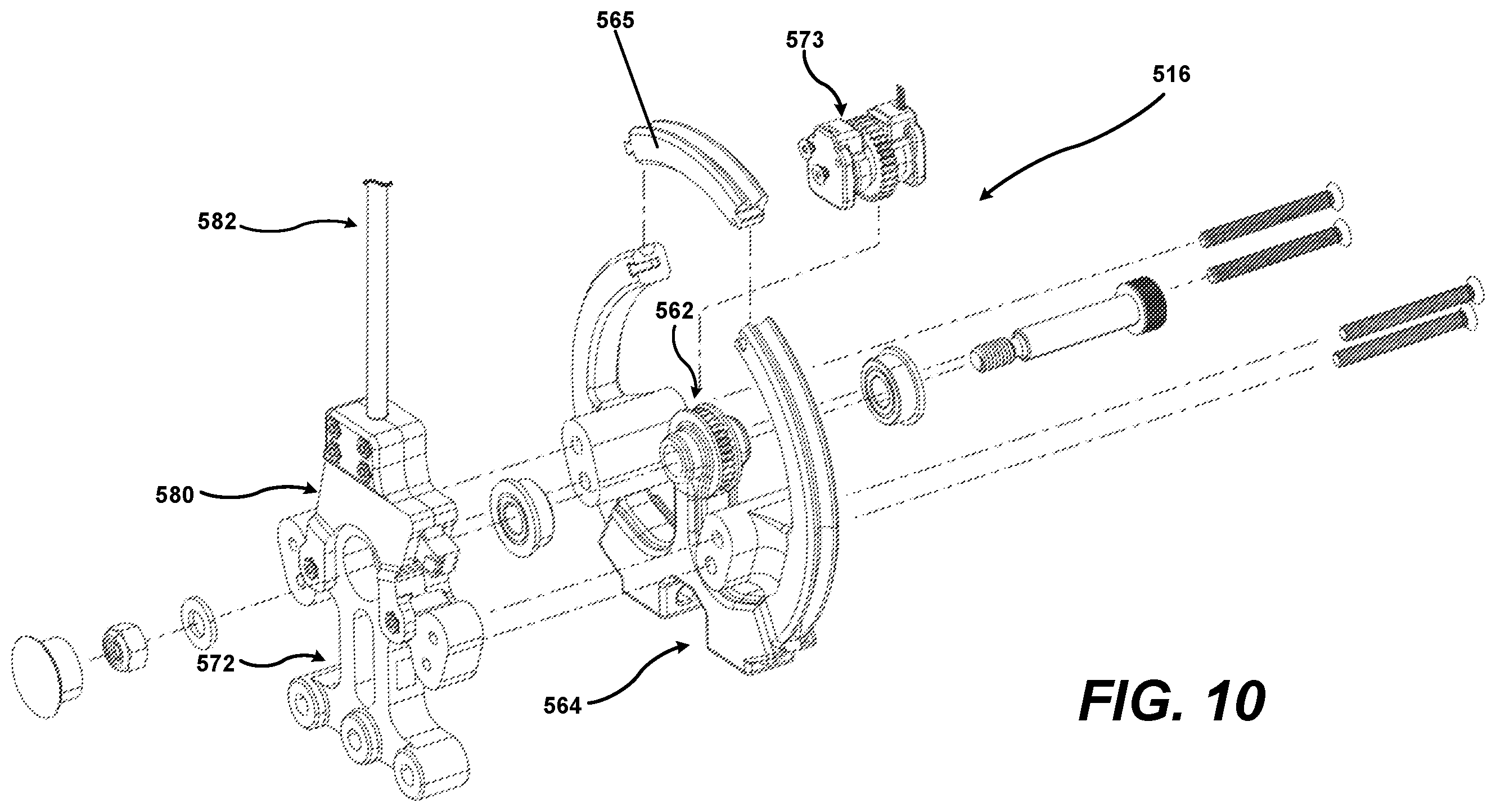 Patent US12569393 Figure 10 – Cable-actuated, kinetically-balanced, parallel torque transfer exoskeleton joint actuator with or without strain sensing
