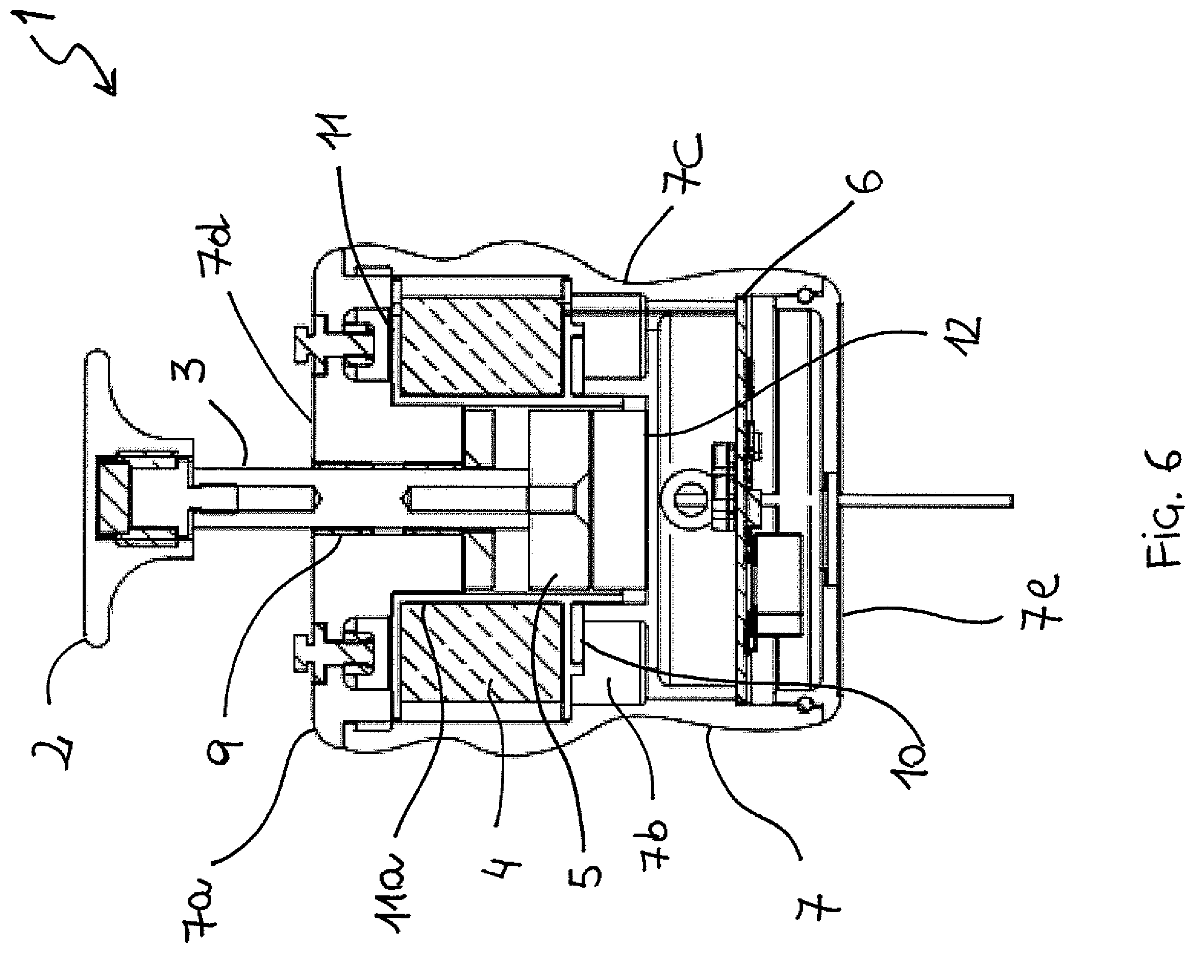Patent US12569398 Figure 5 – Actuator handpiece for a neuromuscular stimulation device and corresponding neuromuscular stimulation device