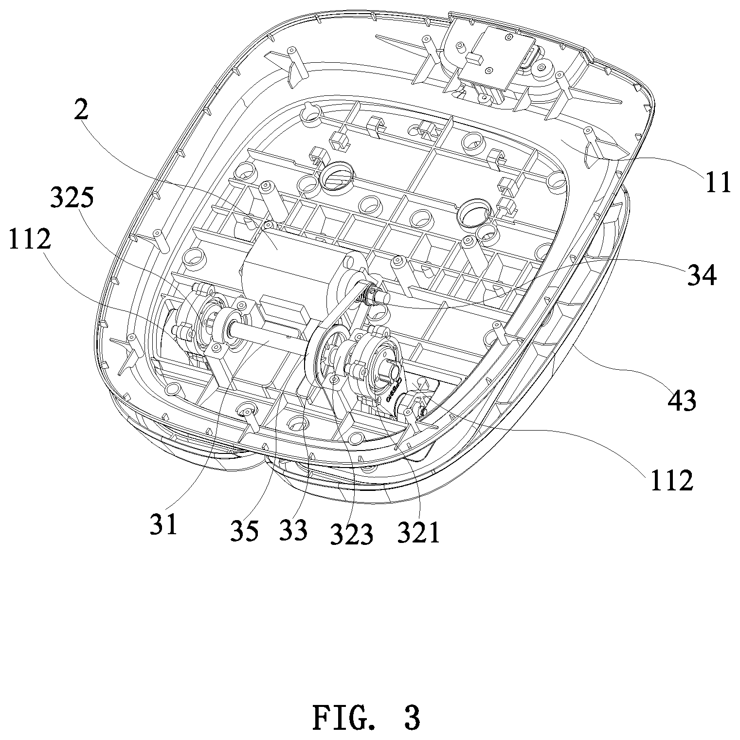 Patent US12569399 Figure 3 – Massage machine