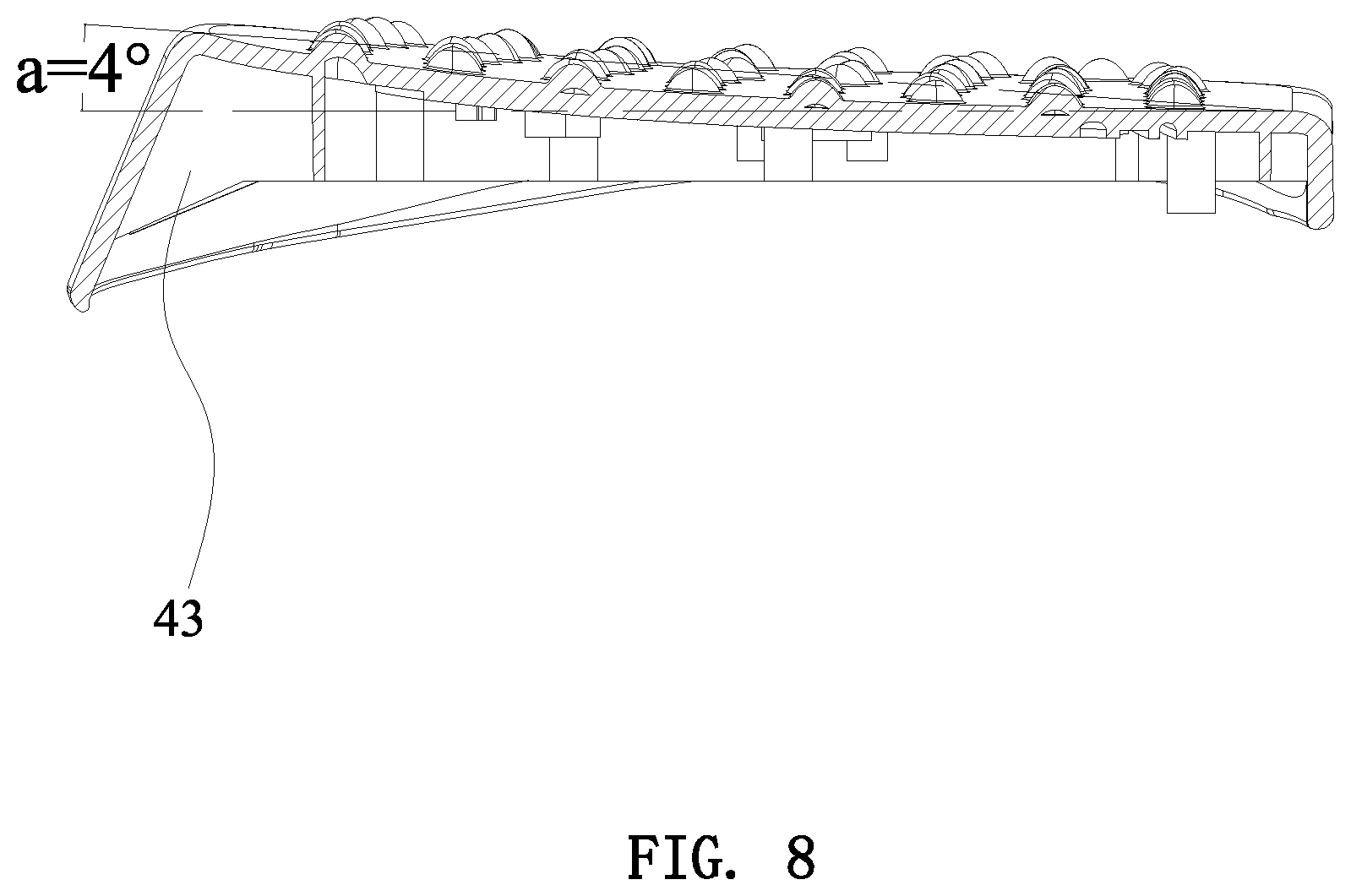 Patent US12569399 Figure 8 – Massage machine