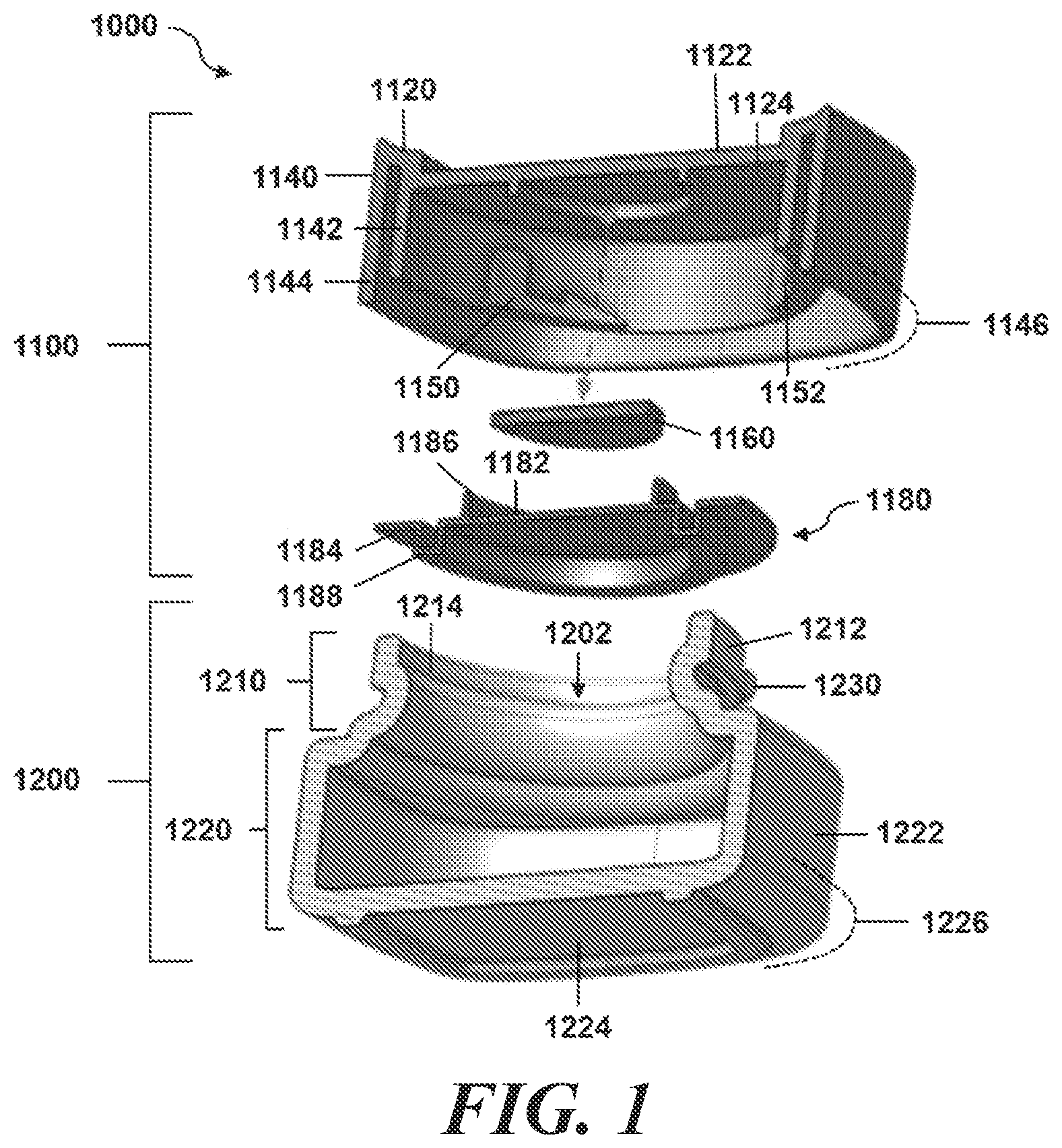 Patent US12569402 Figure 1 – Cap assembly for reusable medicine container, and uses thereof