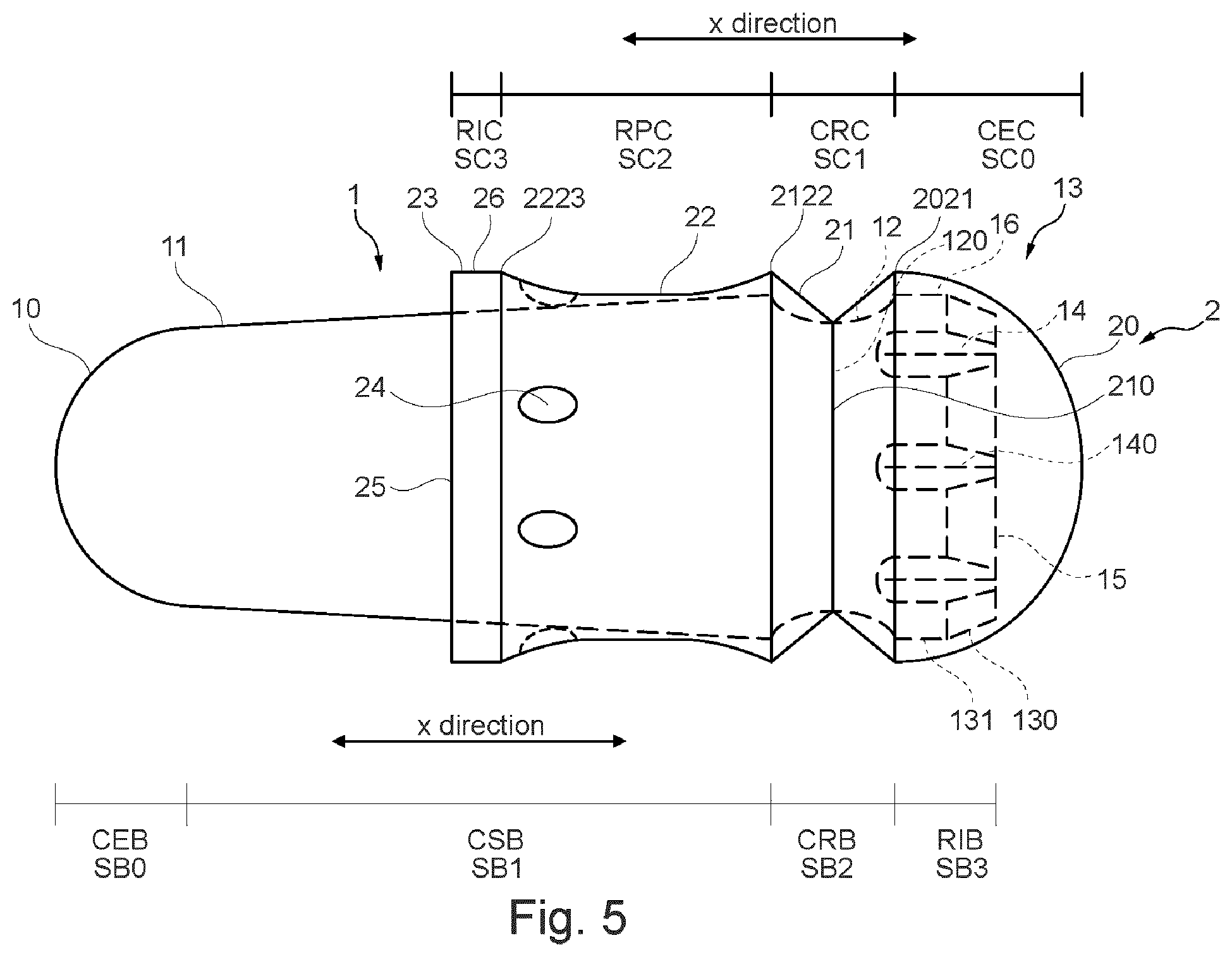 Patent US12569403 Figure 5 – Capsule with reduced powder leakage