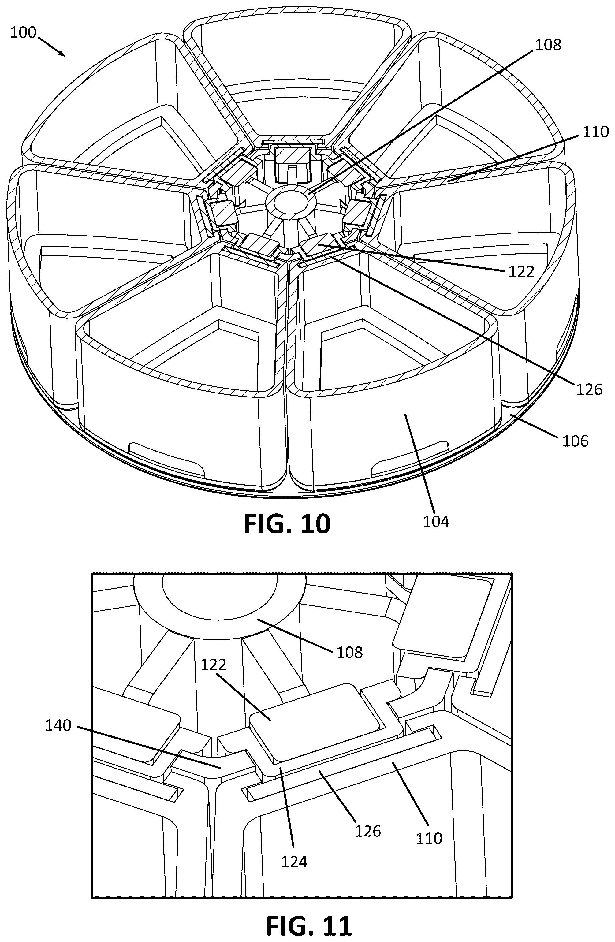 Patent US12569406 Figure 8 – AM/PM multi-day pill container